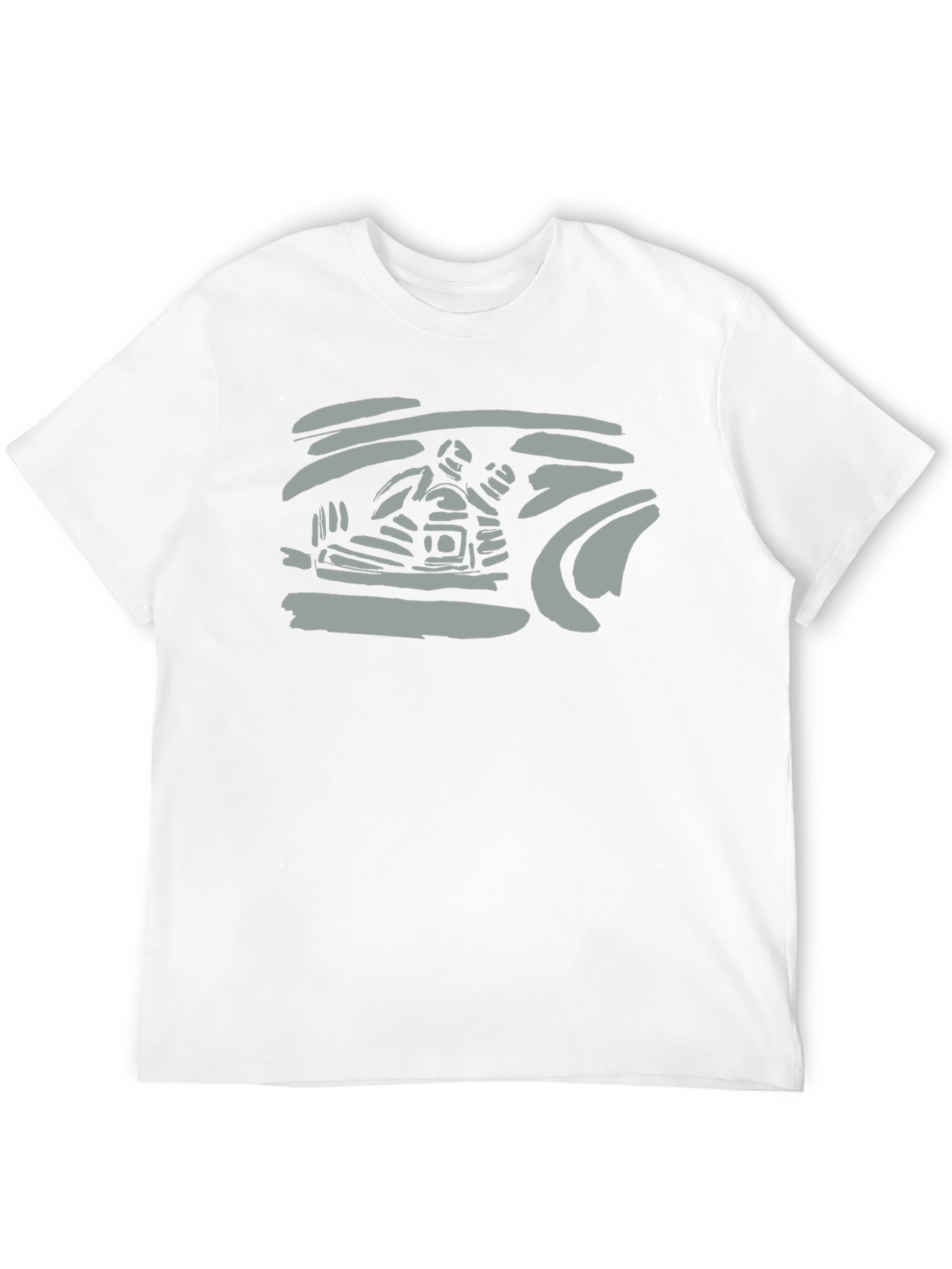 Abstract Graphic Print Black T-Shirt