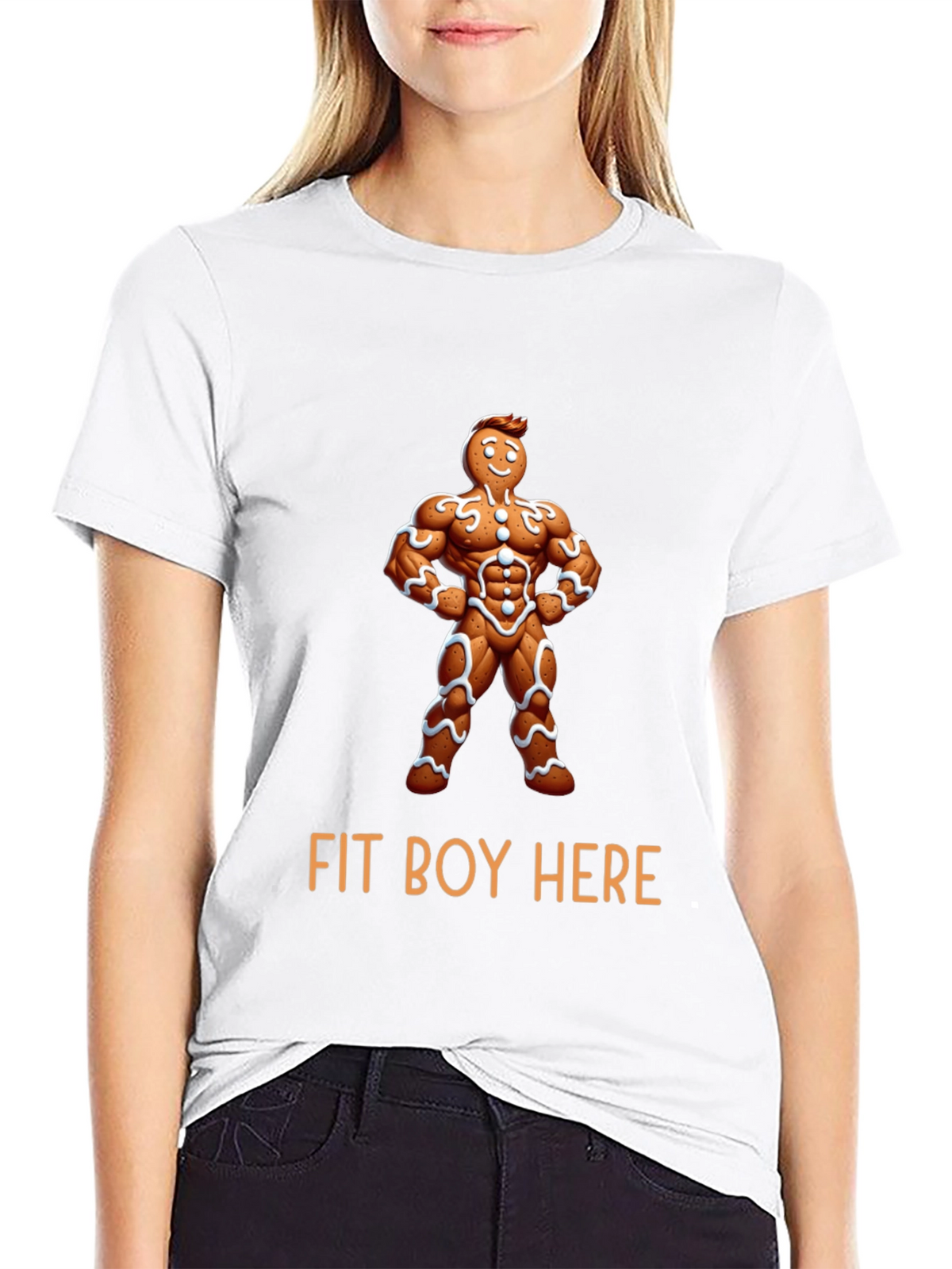 Fit Boy Gingerbread Man Graphic Tee