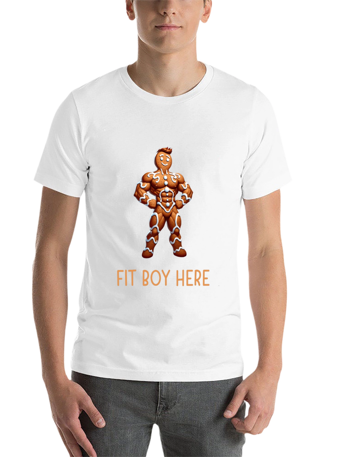Fit Boy Gingerbread Man Graphic Tee