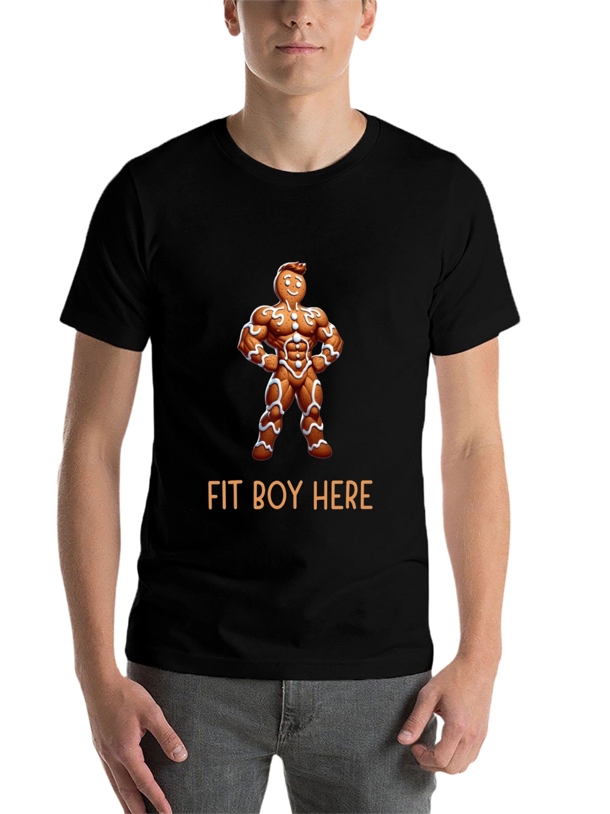Fit Boy Gingerbread Man Graphic Tee