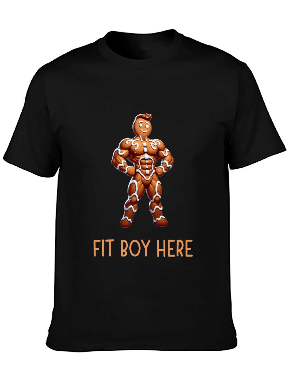 Fit Boy Gingerbread Man Graphic Tee