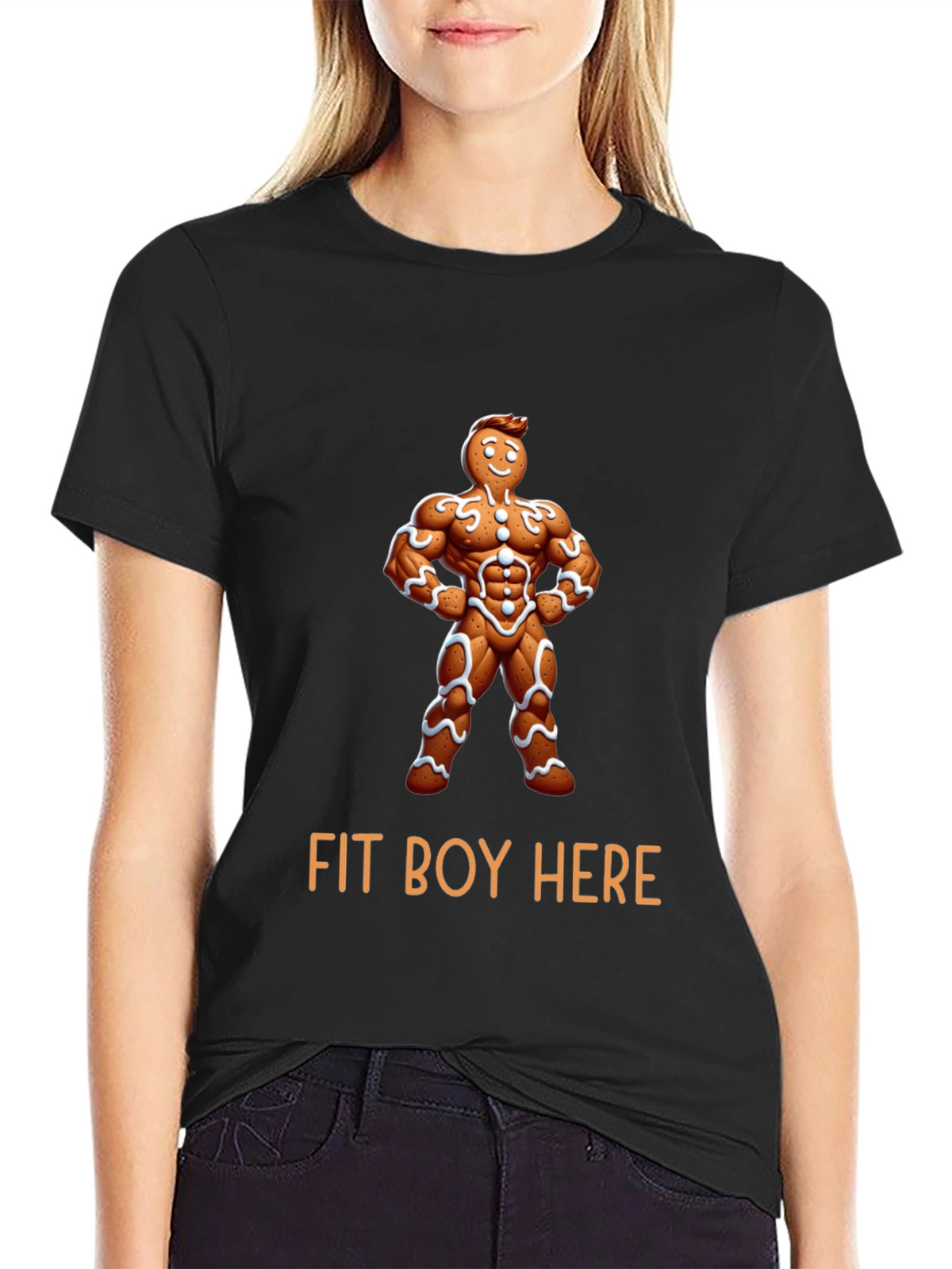 Fit Boy Gingerbread Man Graphic Tee