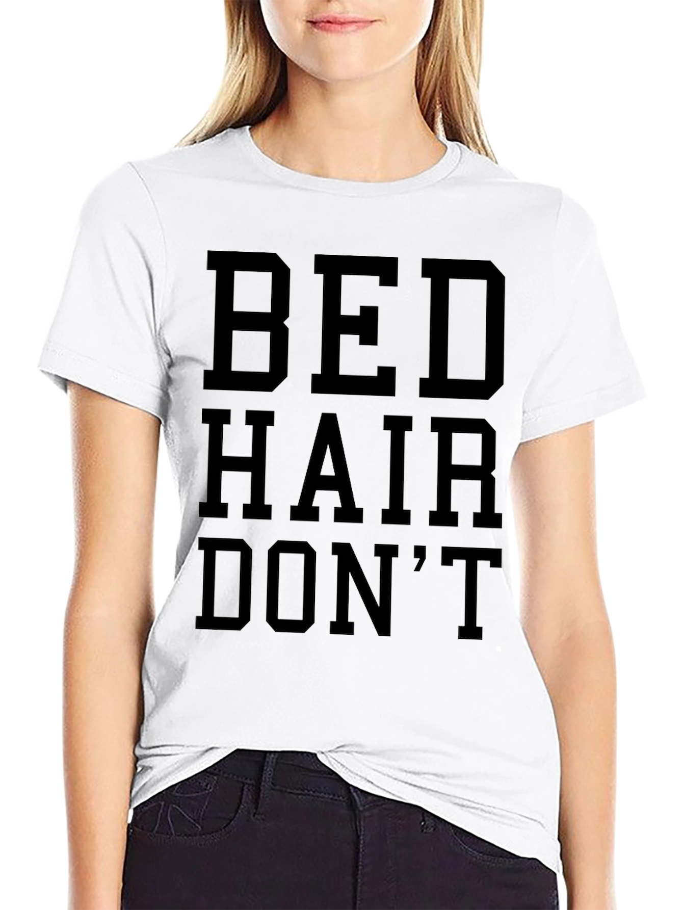 Bed Hair Dont Care Graphic T-Shirt