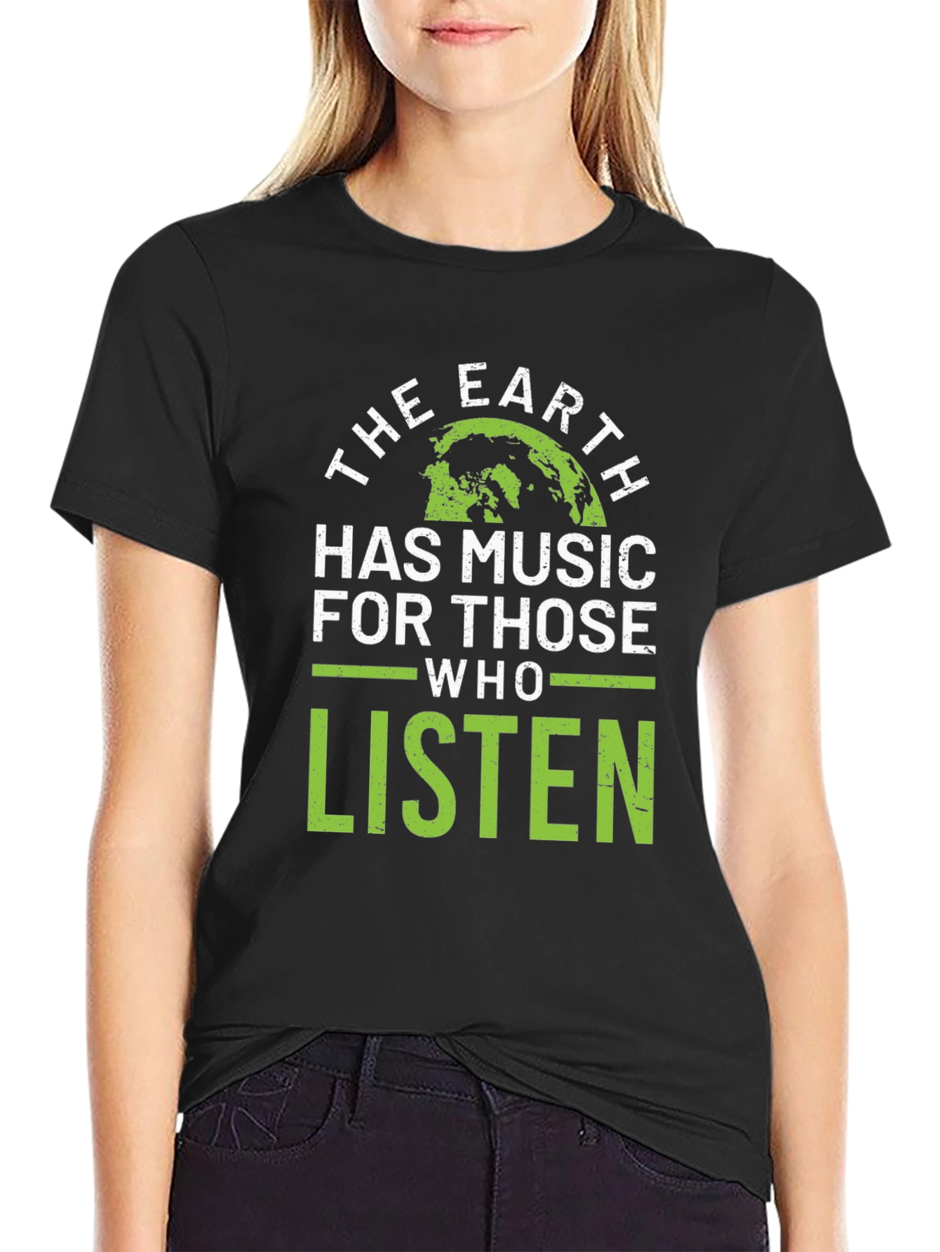 The Earth Has Music T-Shirt - Green