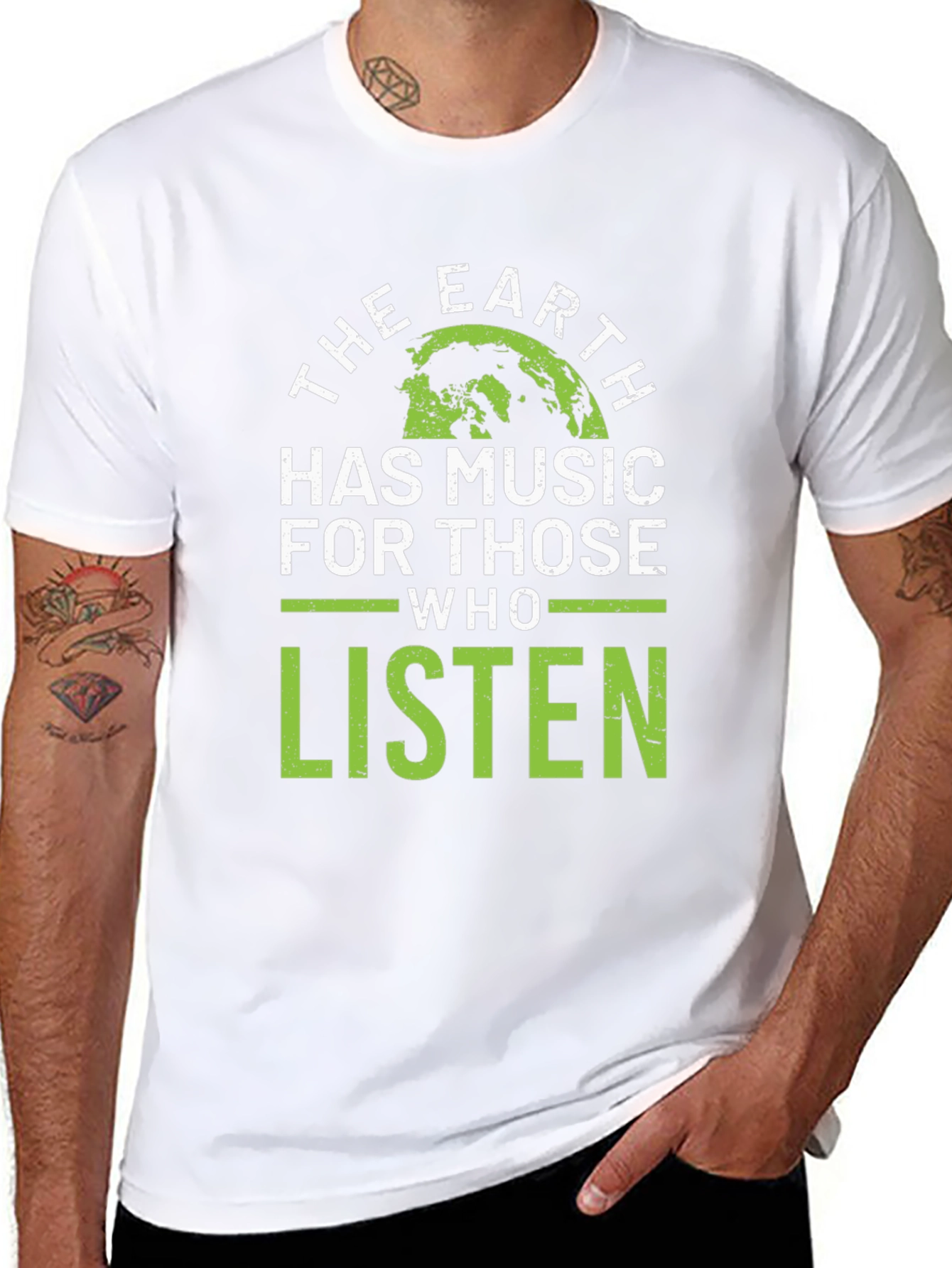 The Earth Has Music T-Shirt - Green