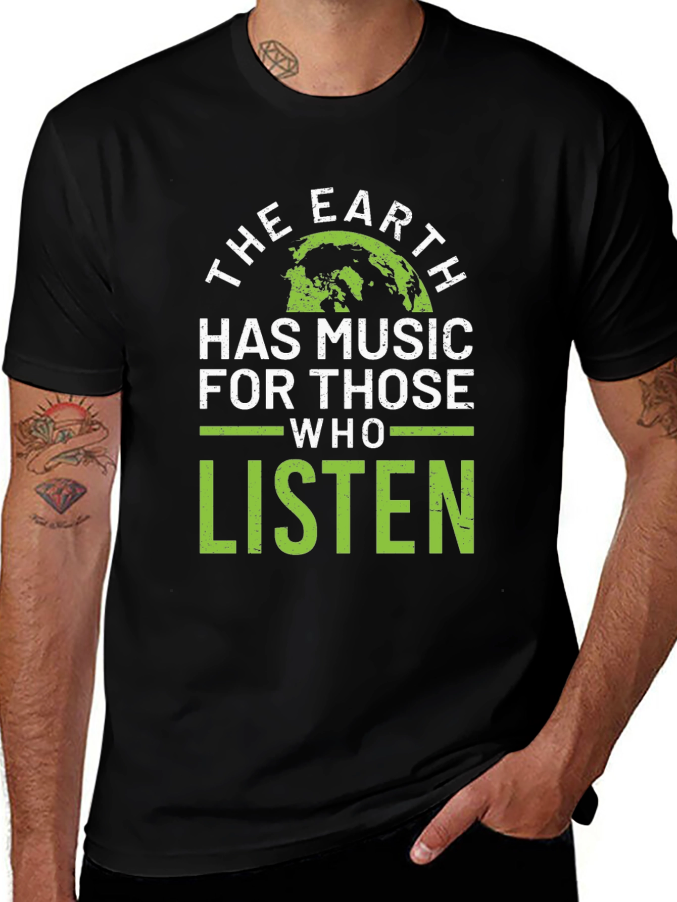 The Earth Has Music T-Shirt - Green