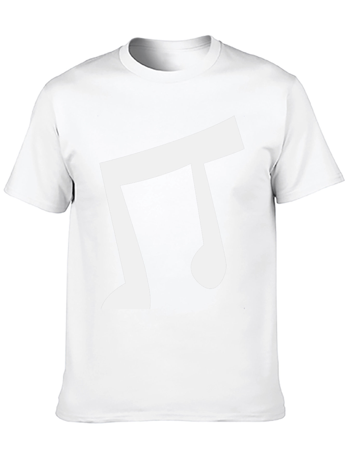 Musical Note Graphic Tee - Casual Black T-Shirt