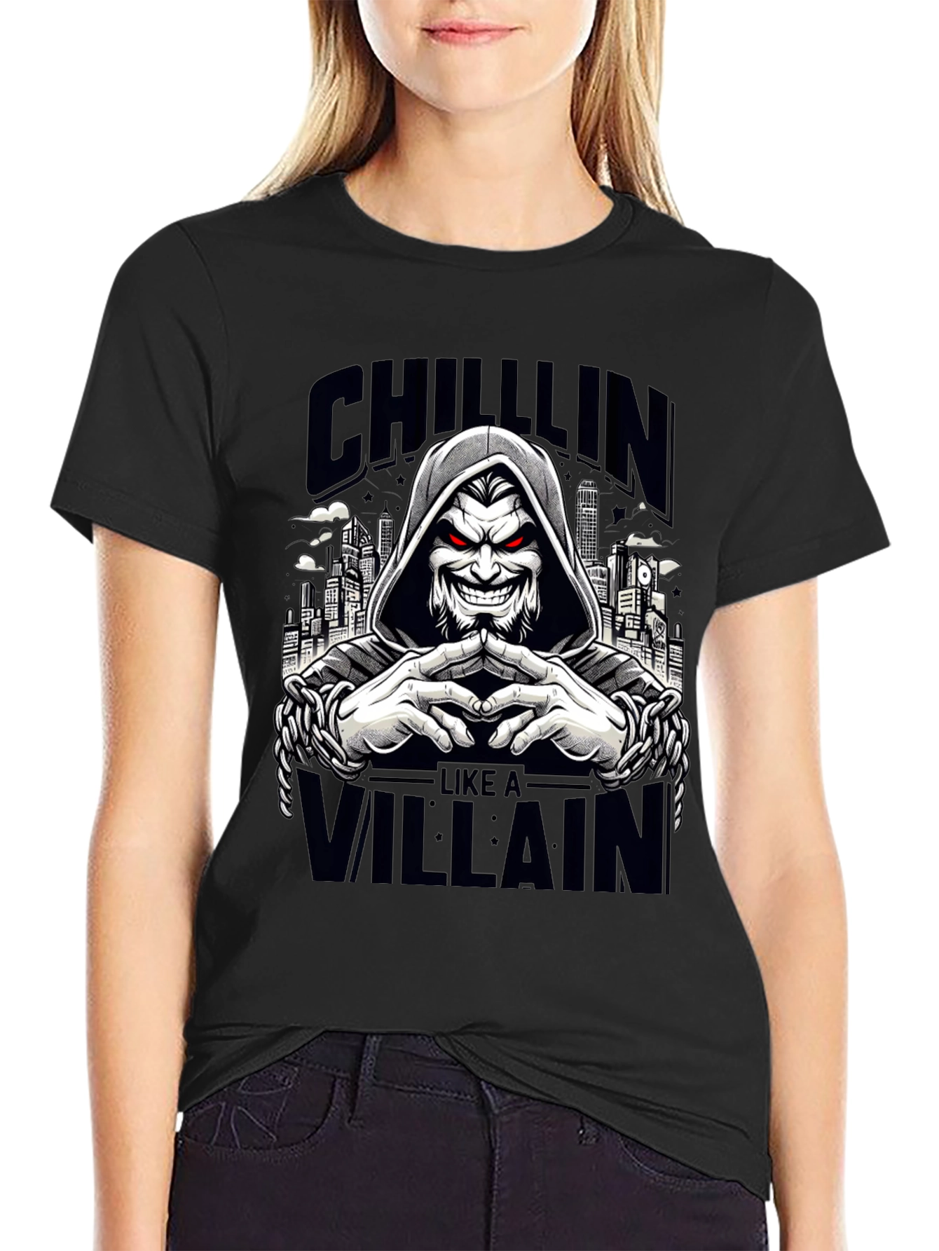 Chillin Like a Villain Graphic Tee - Black