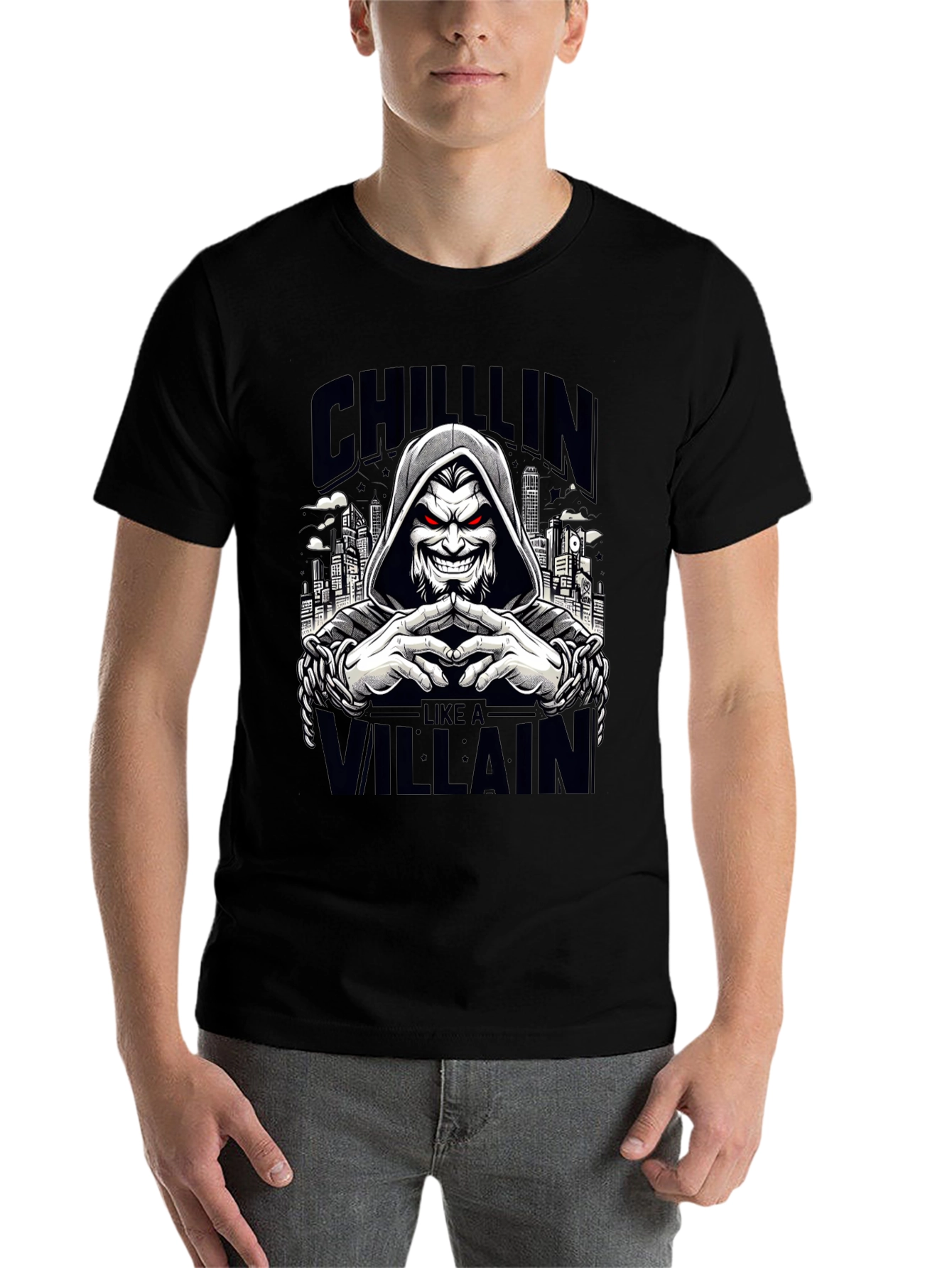 Chillin Like a Villain Graphic Tee - Black
