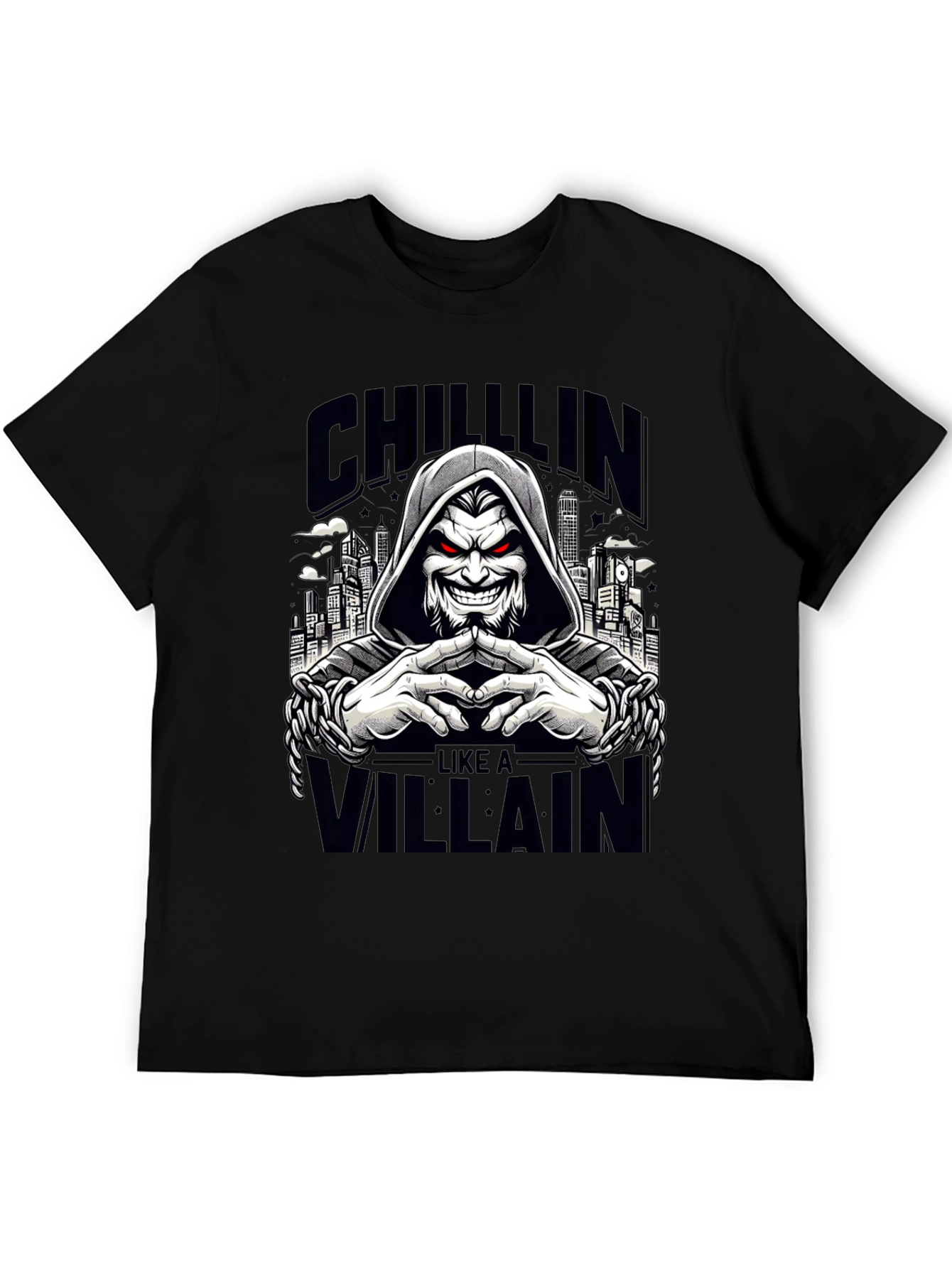 Chillin Like a Villain Graphic Tee - Black
