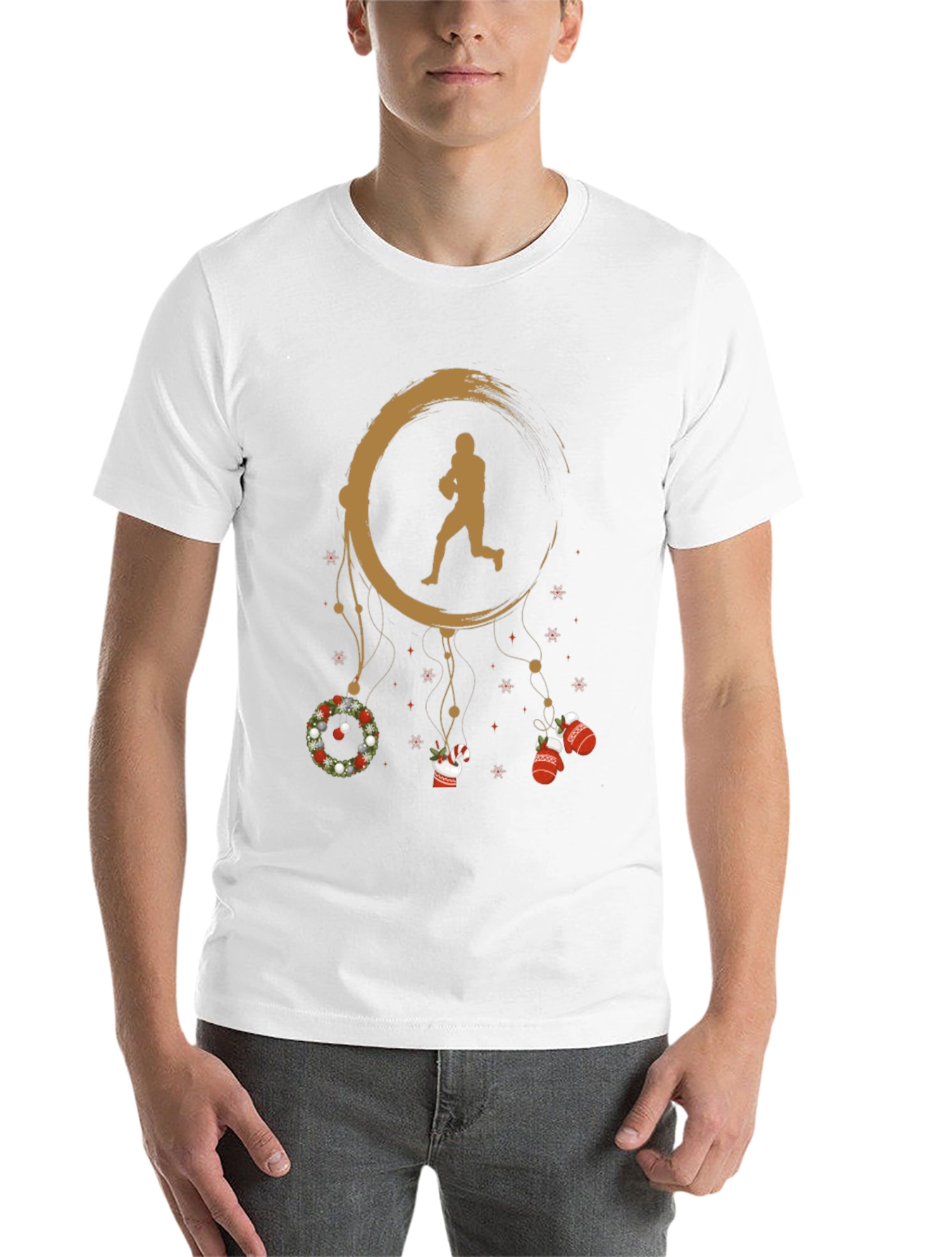 Football Christmas Dream Catcher Graphic Tee
