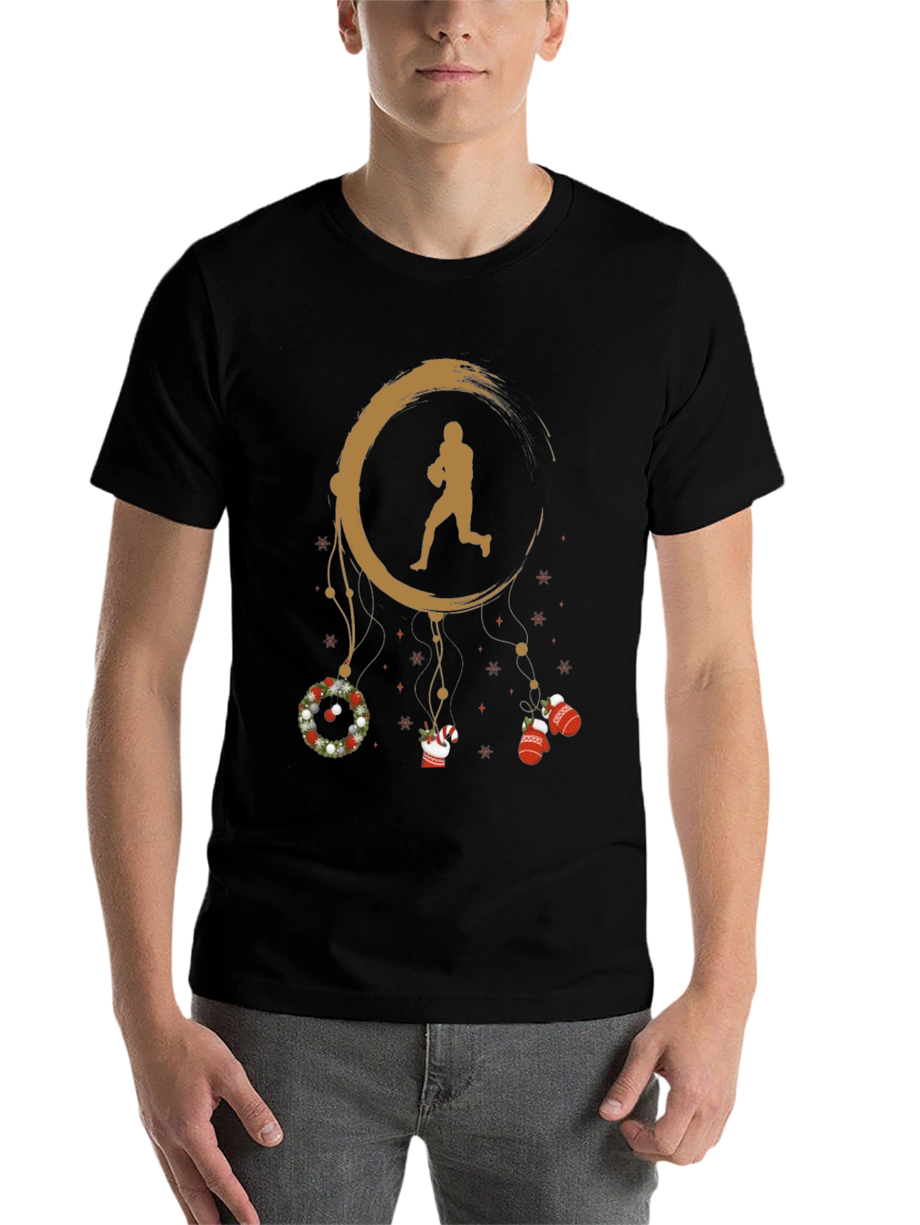 Football Christmas Dream Catcher Graphic Tee