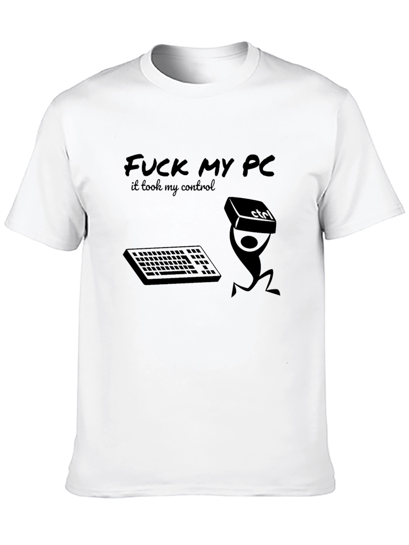 Funny PC Gamer T-Shirt - Control Freak Design