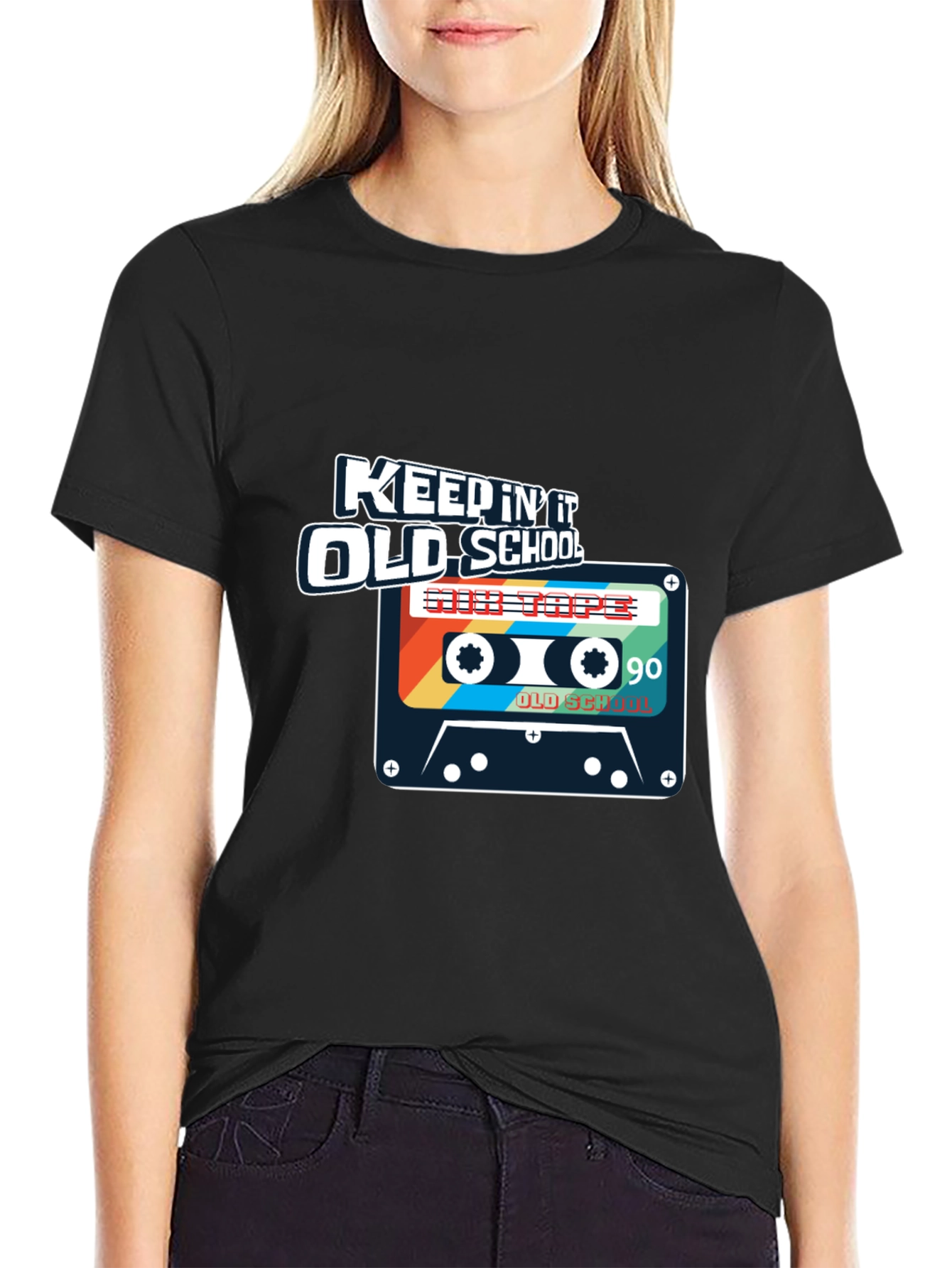 Keepin It Old School Cassette Tape Graphic Tee