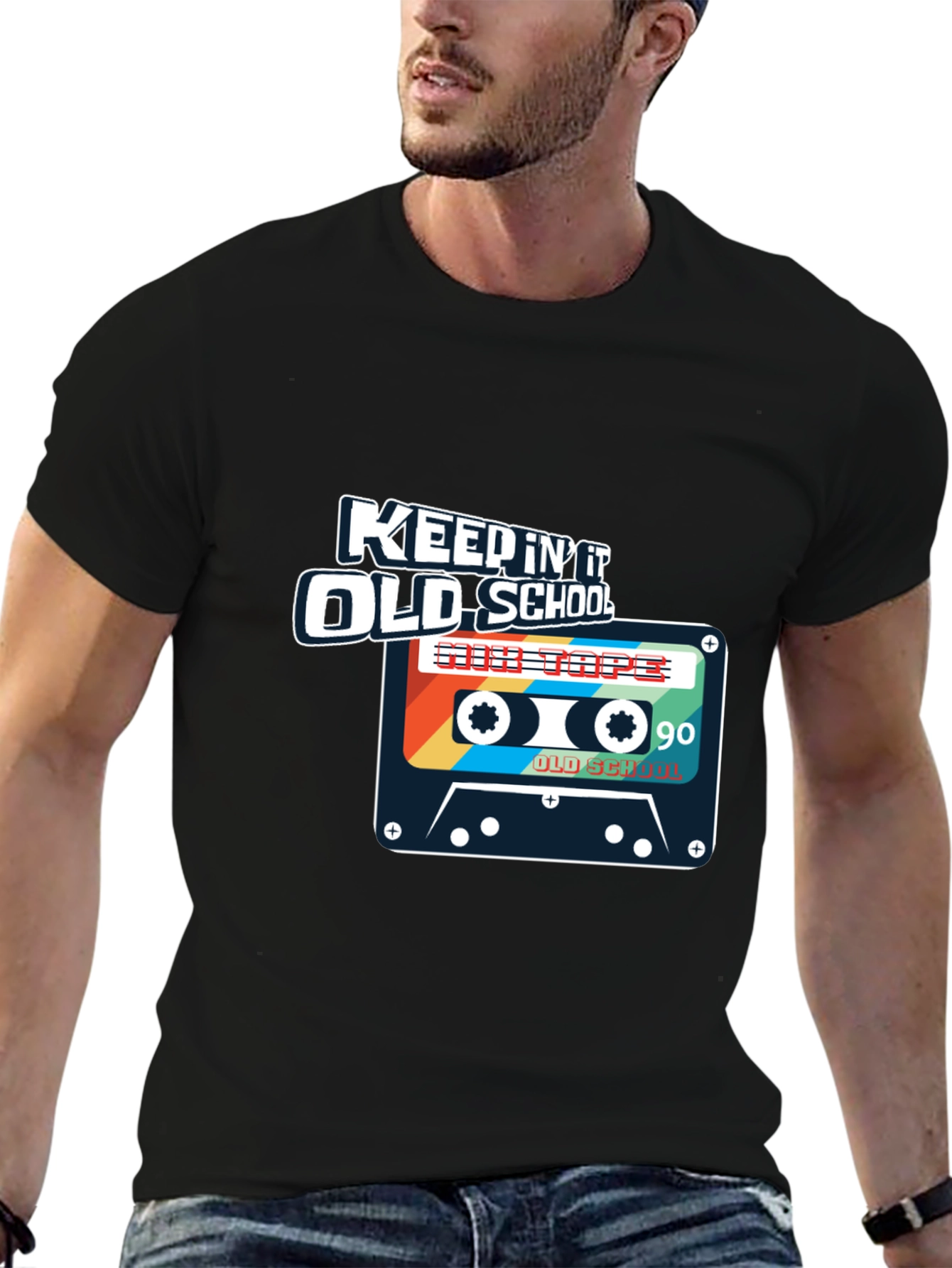 Keepin It Old School Cassette Tape Graphic Tee