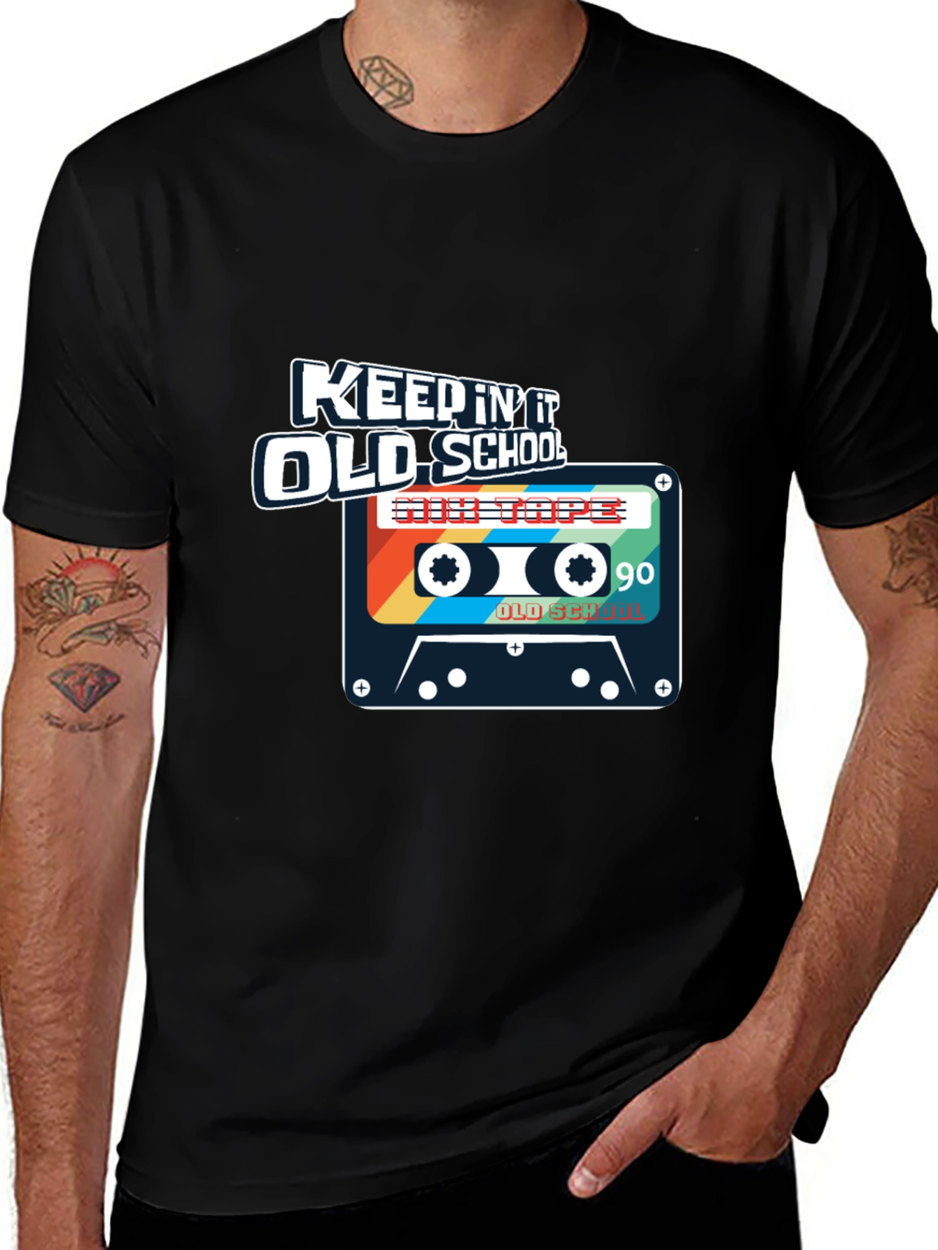 Keepin It Old School Cassette Tape Graphic Tee