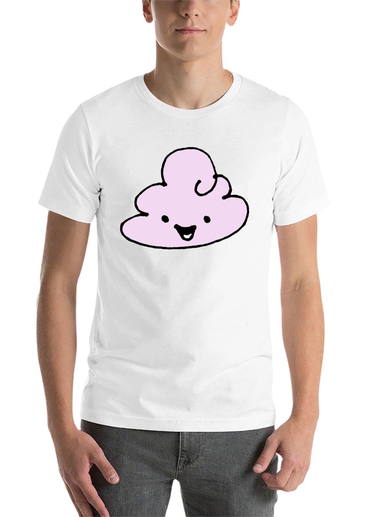 Cute Cloud Graphic T-Shirt - Black Cotton Tee