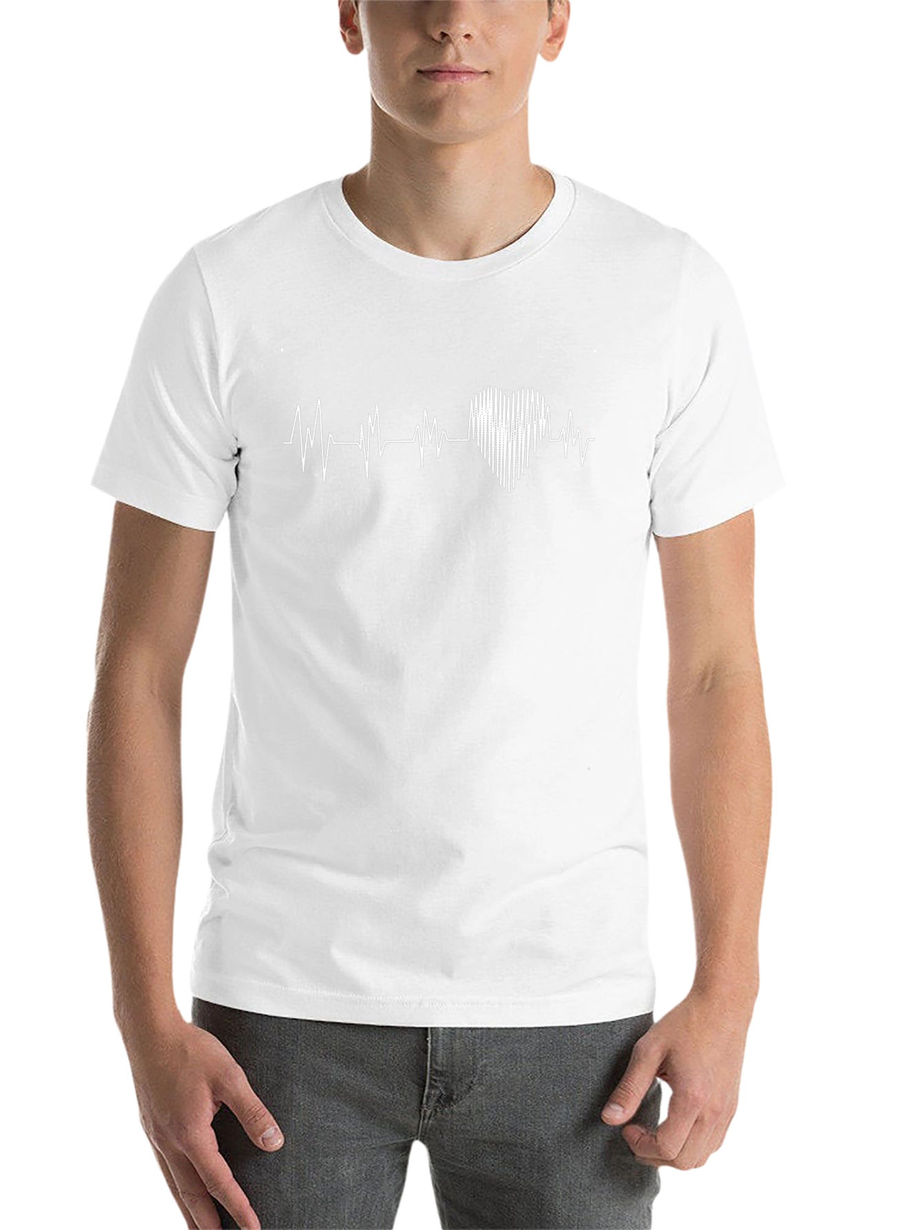 Heartbeat Graphic Tee - Mens Black T-Shirt