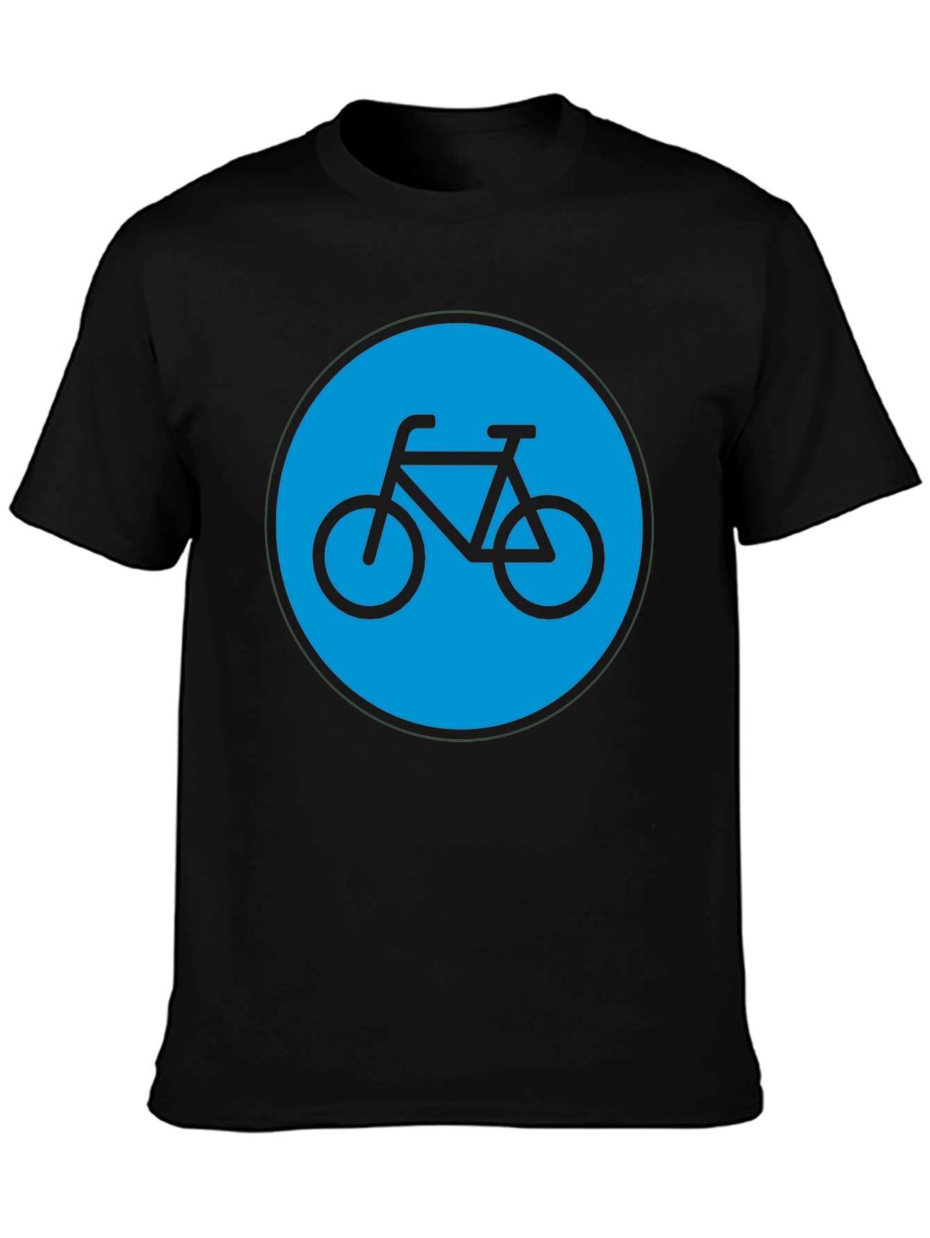 Bike Graphic T-Shirt - Black Cotton Blend Casual Tee