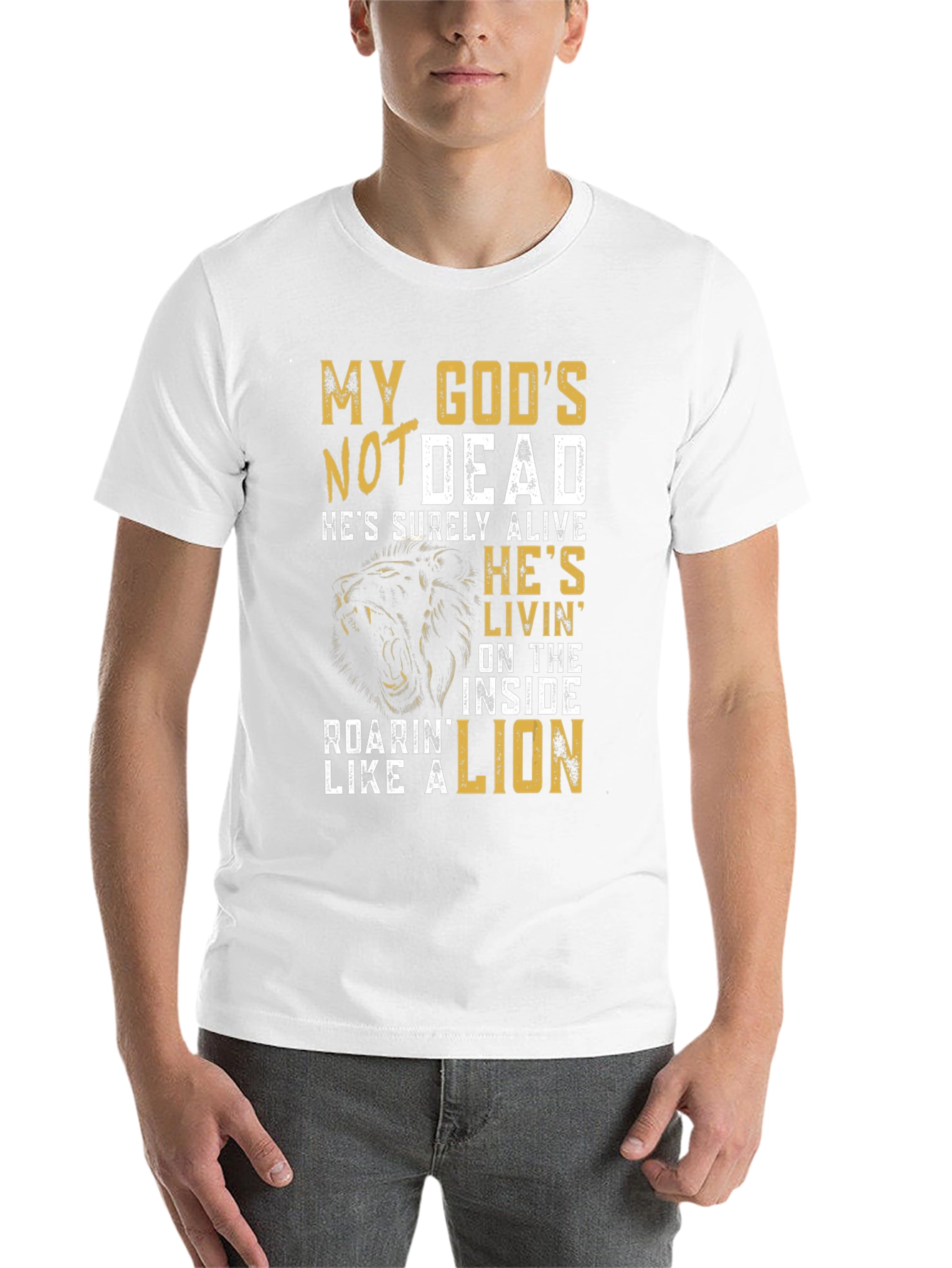 My Gods Not Dead Lion Graphic T-Shirt