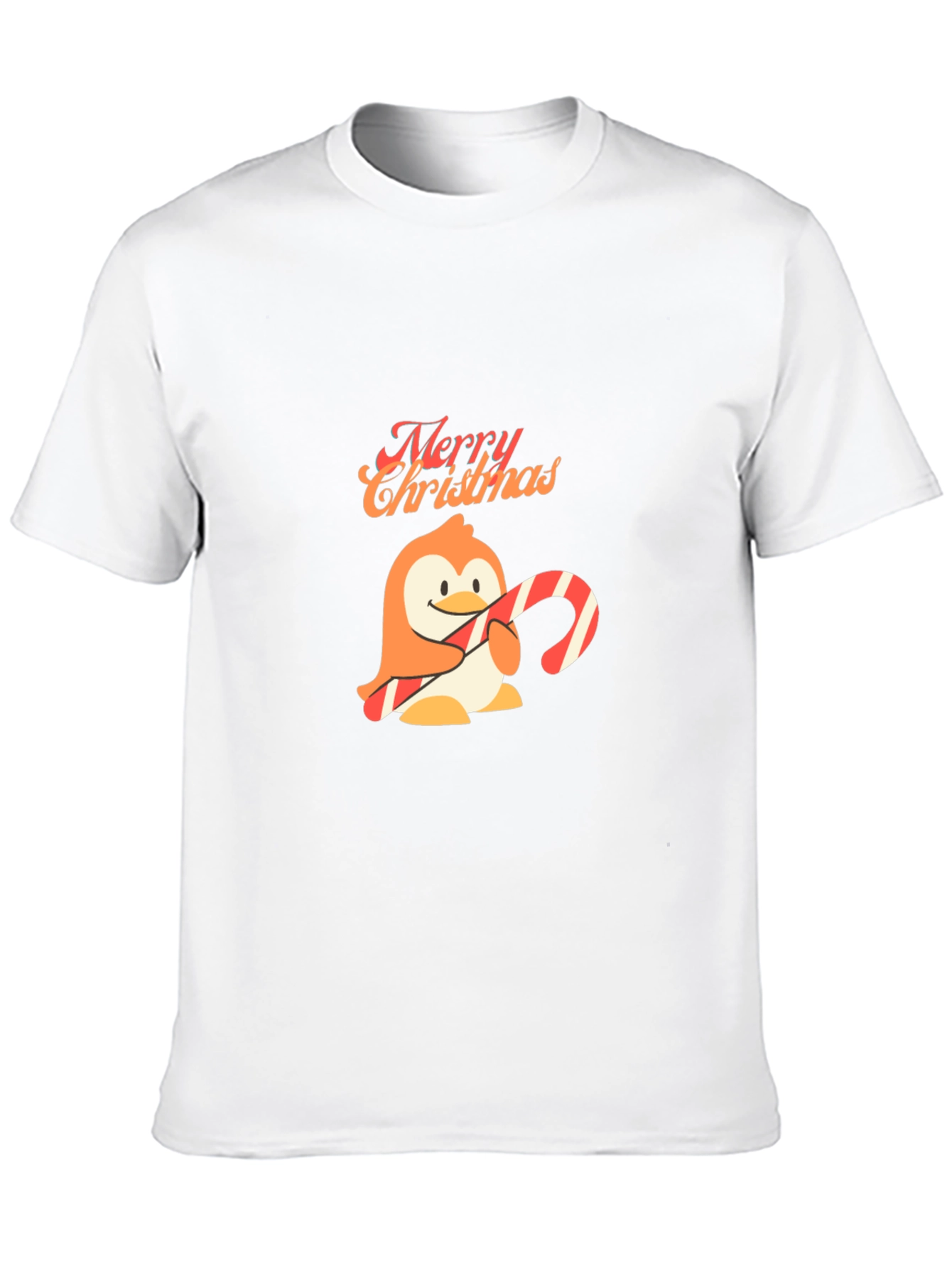 Festive Penguin Merry Christmas Black T-Shirt