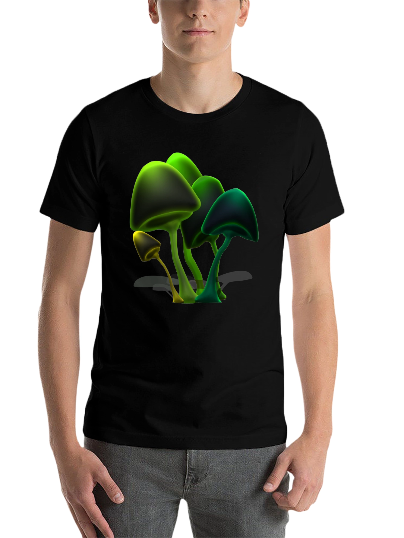 Mushroom Graphic Tee - Unique Glowing Design