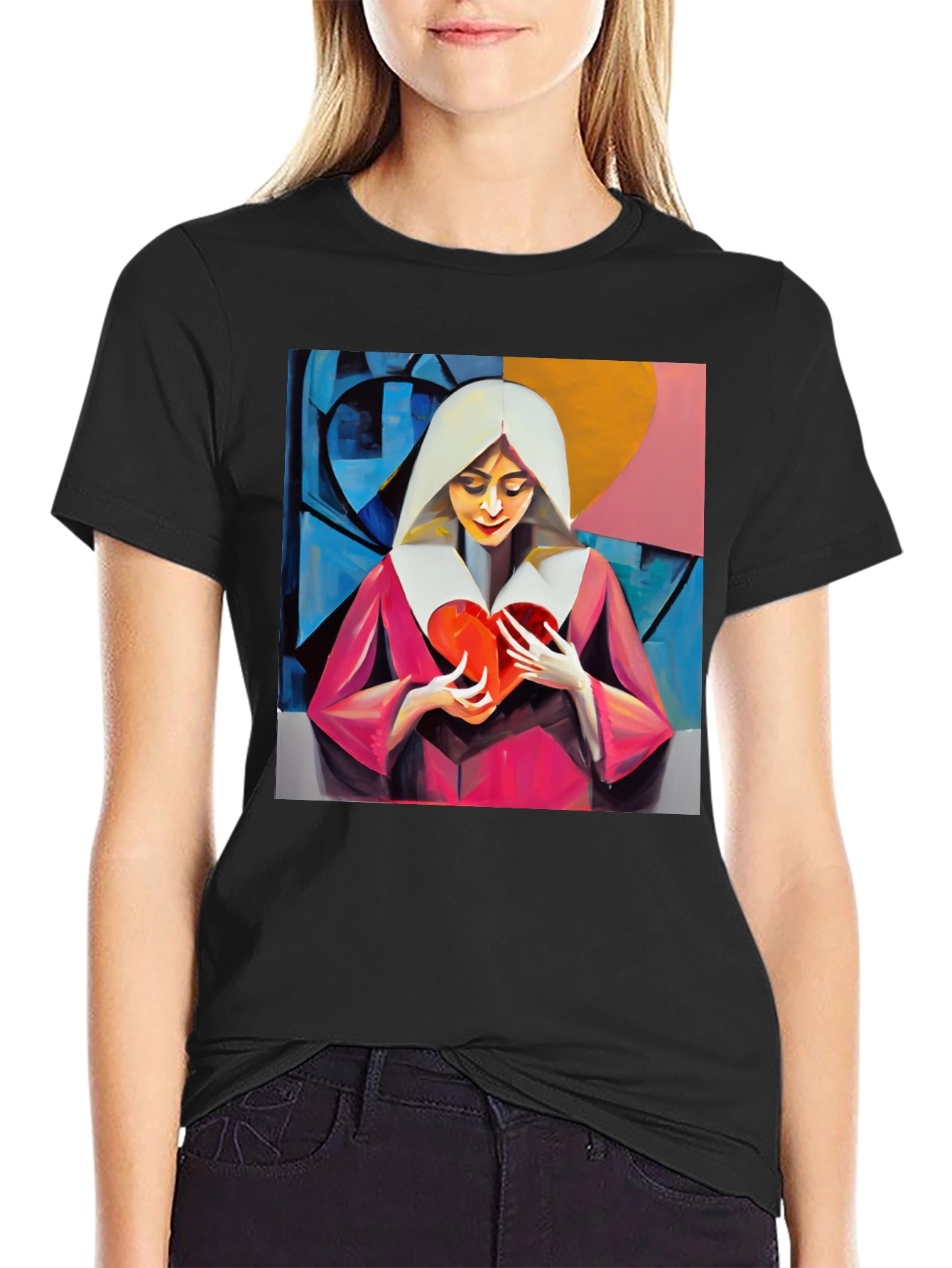 Heartfelt Artistic Graphic Tee - Modern Art T-Shirt