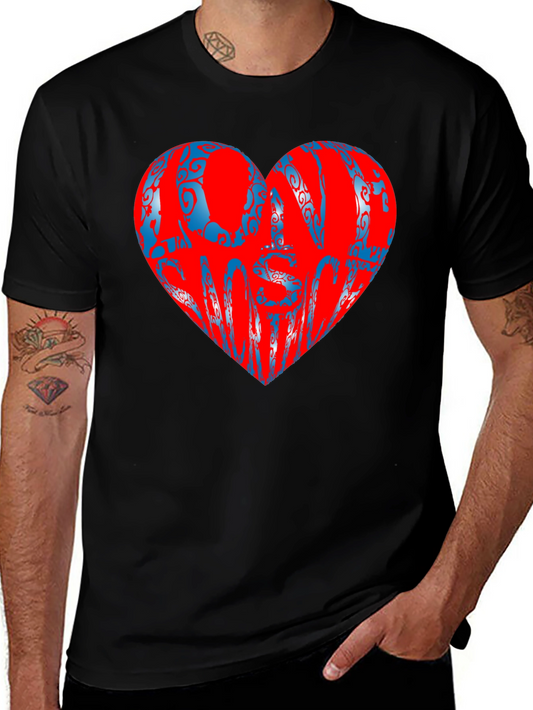 Love Someone Black T-Shirt Heart Design