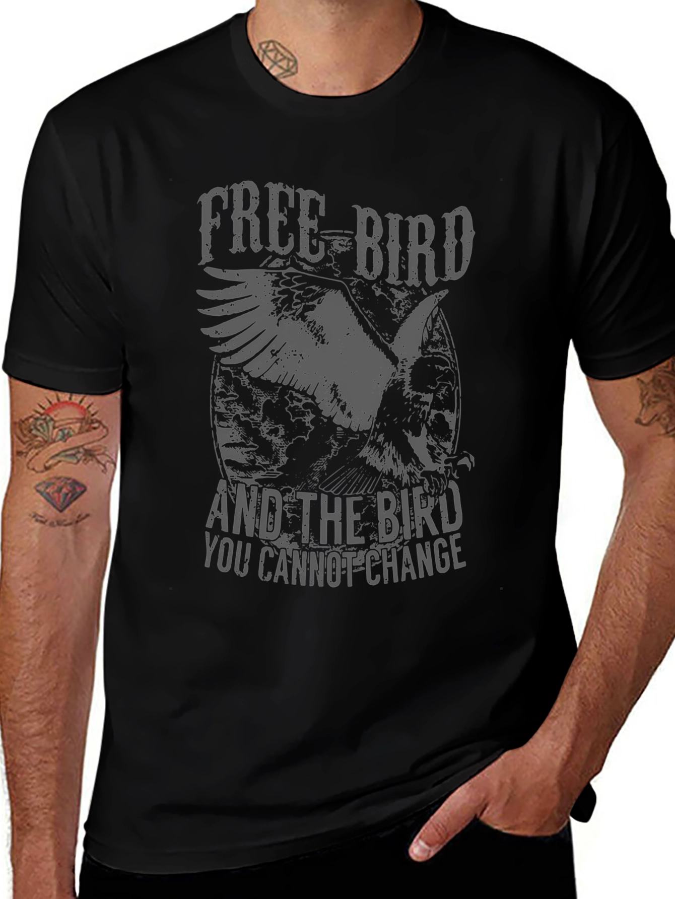 Free Bird Graphic Tee - Rock & Roll Style