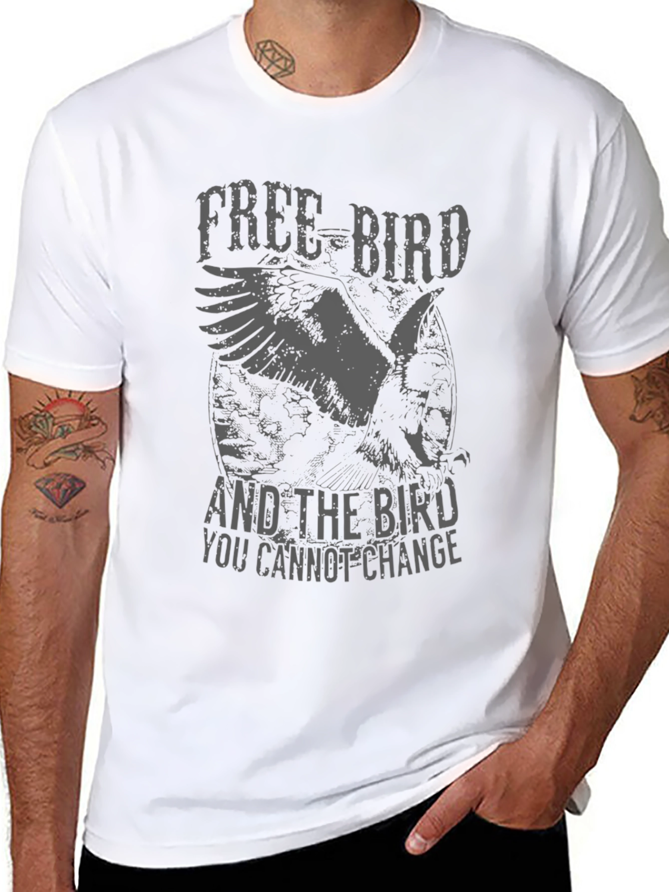 Free Bird Graphic Tee - Rock & Roll Style