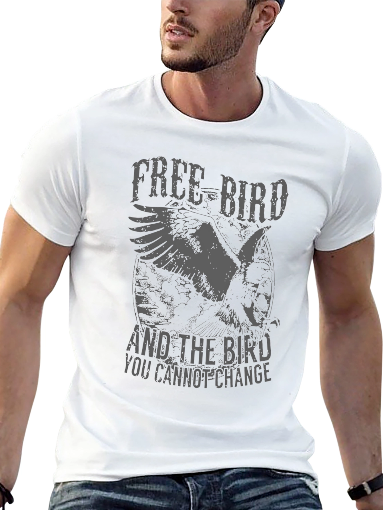 Free Bird Graphic Tee - Rock & Roll Style