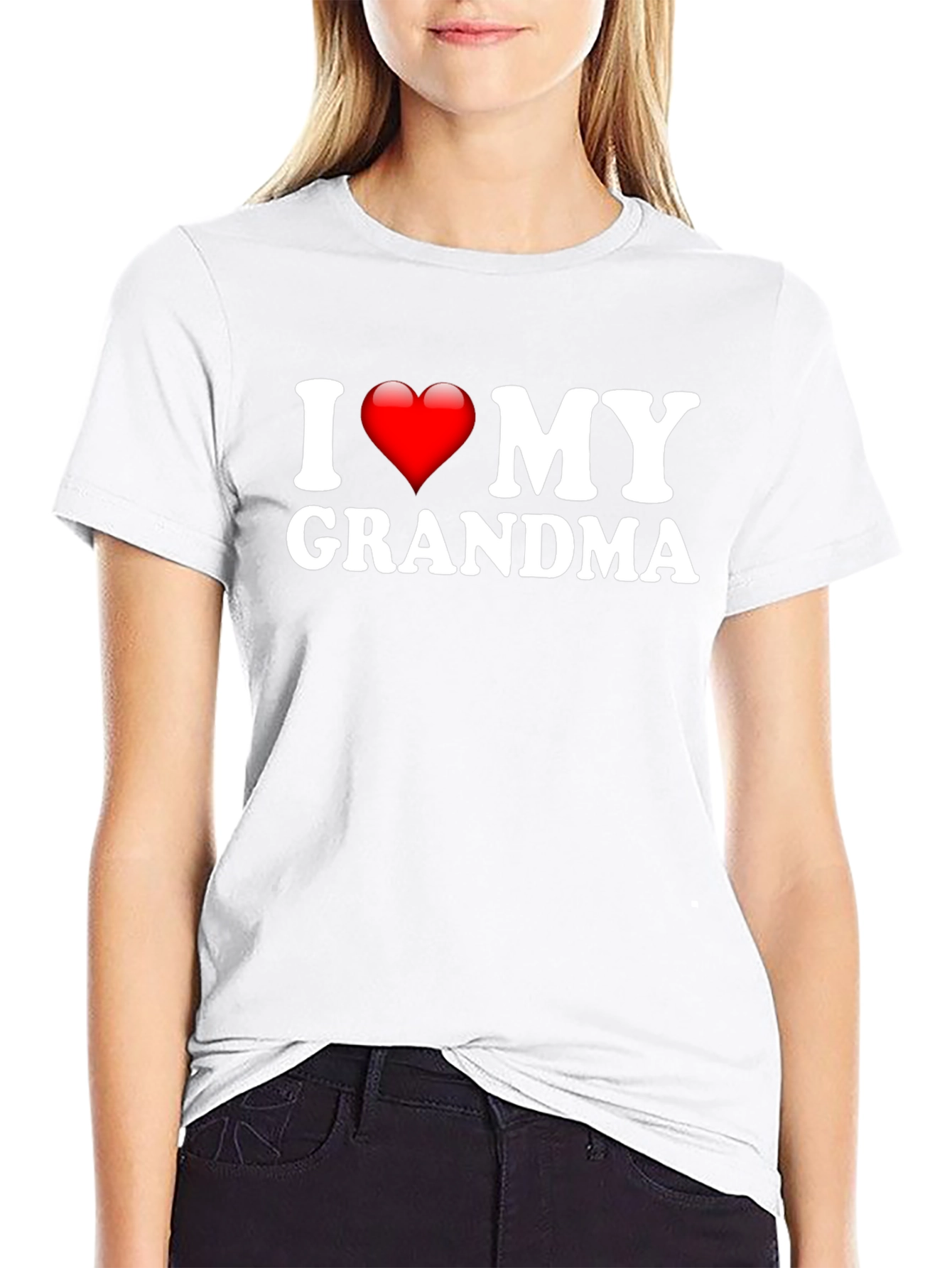 I Heart My Grandma Black T-Shirt
