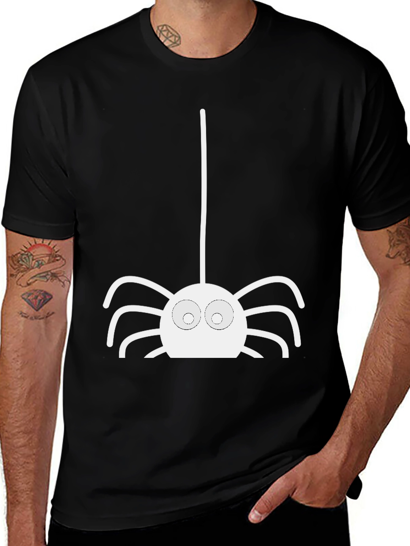 Funny Halloween Spider Graphic T-Shirt