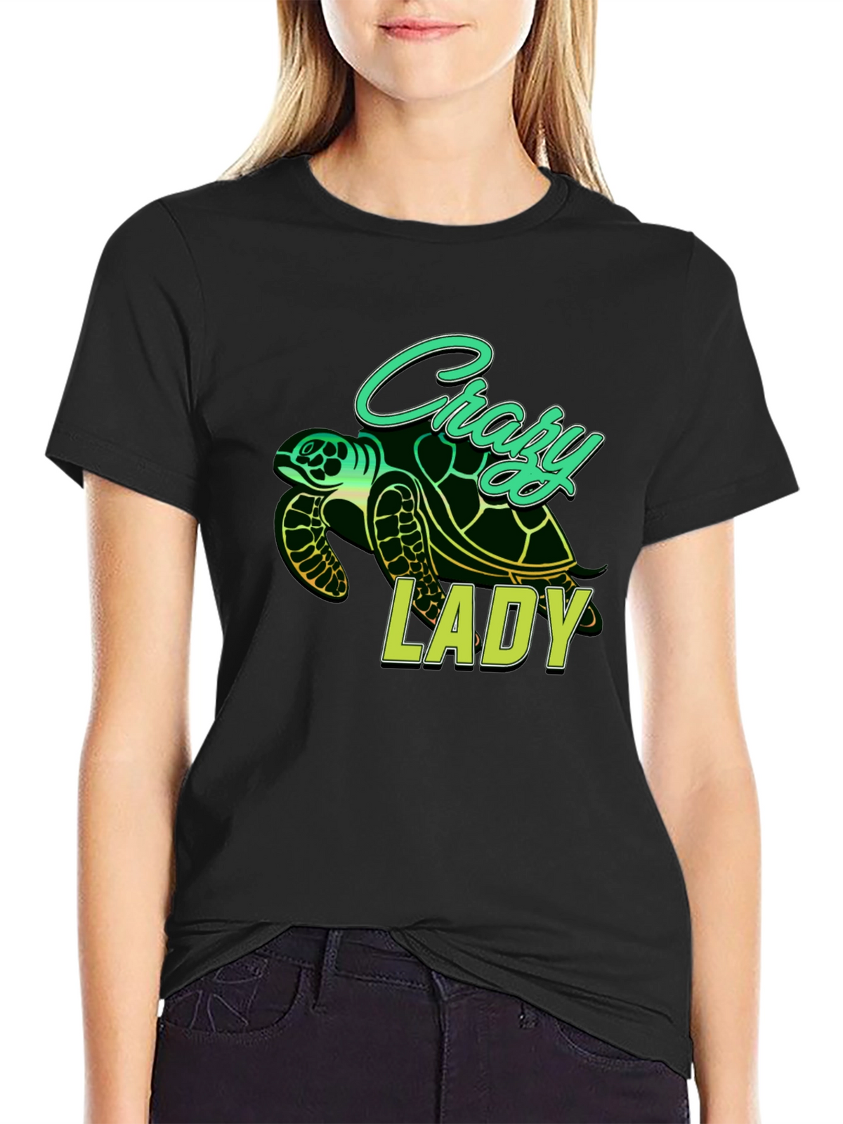 Crazy Lady Turtle T-Shirt
