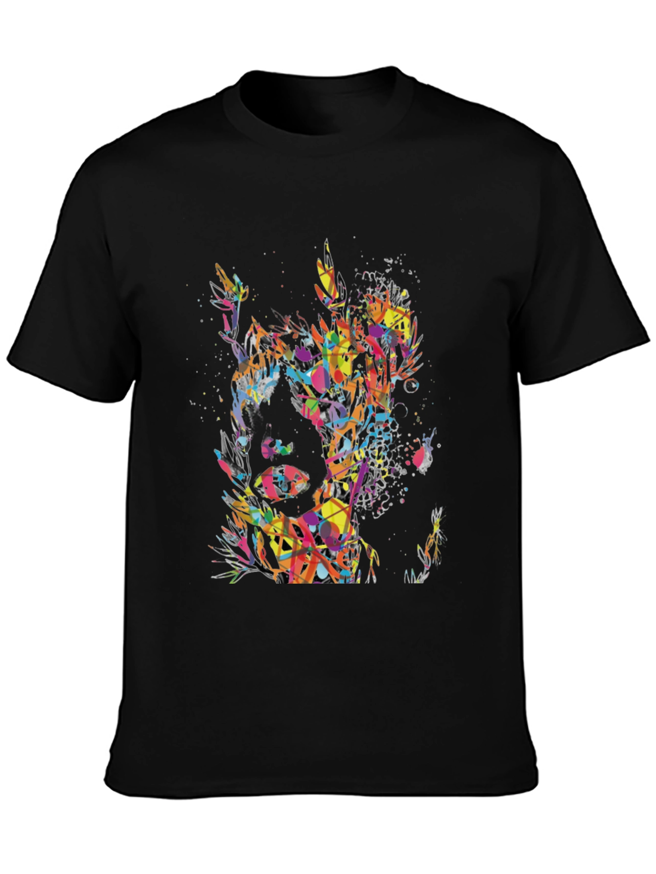 Abstract Art Mens Black T-Shirt