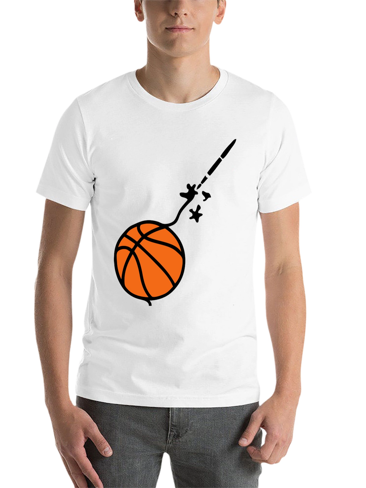 Black Basketball Comet Graphic Tee