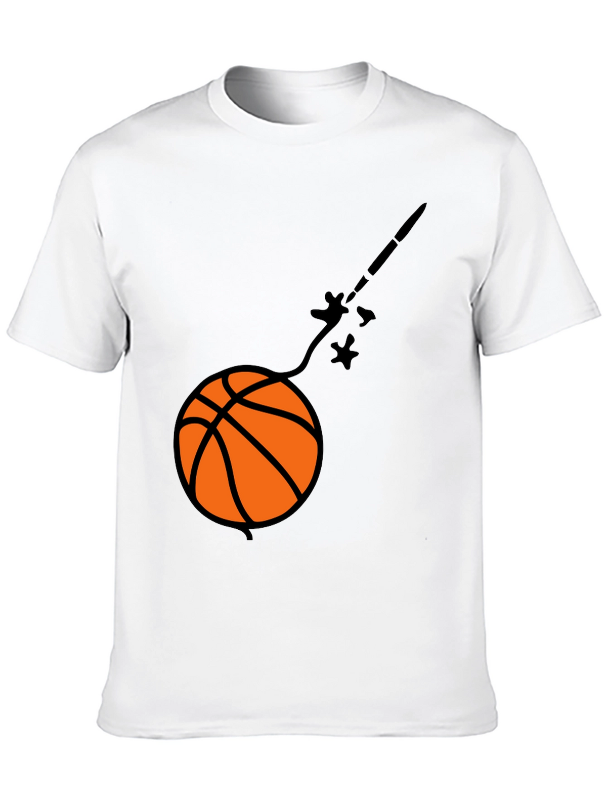 Black Basketball Comet Graphic Tee