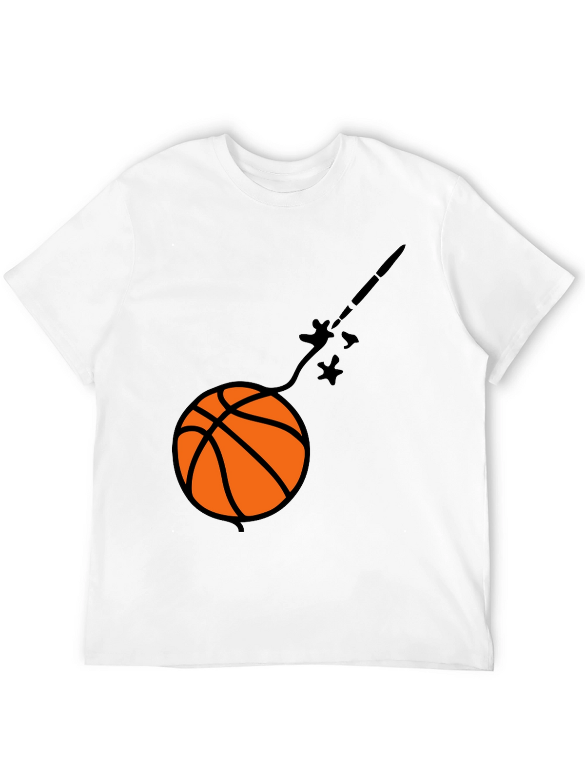 Black Basketball Comet Graphic Tee