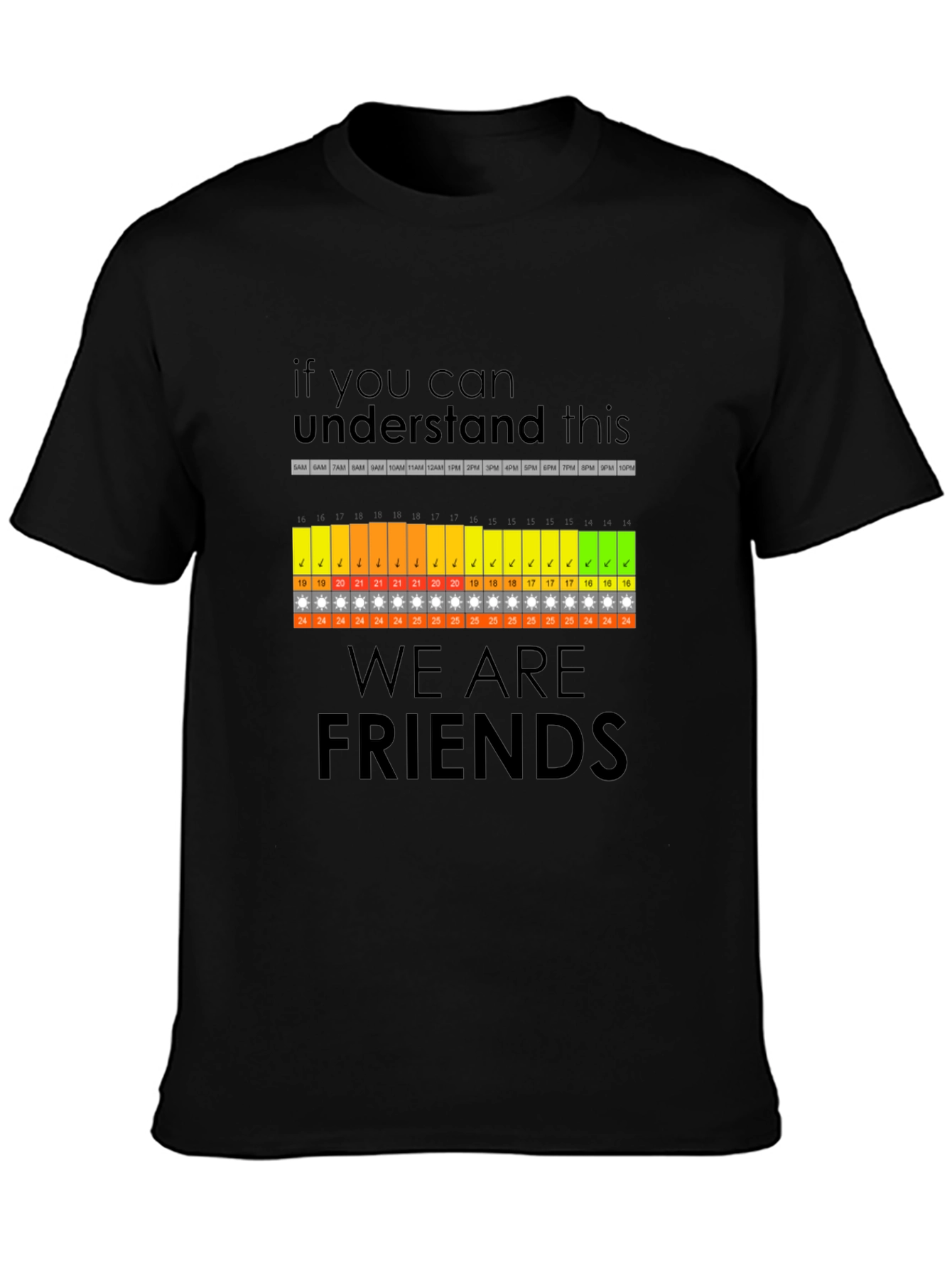 Funny Are We Friends? Daily Schedule T-Shirt