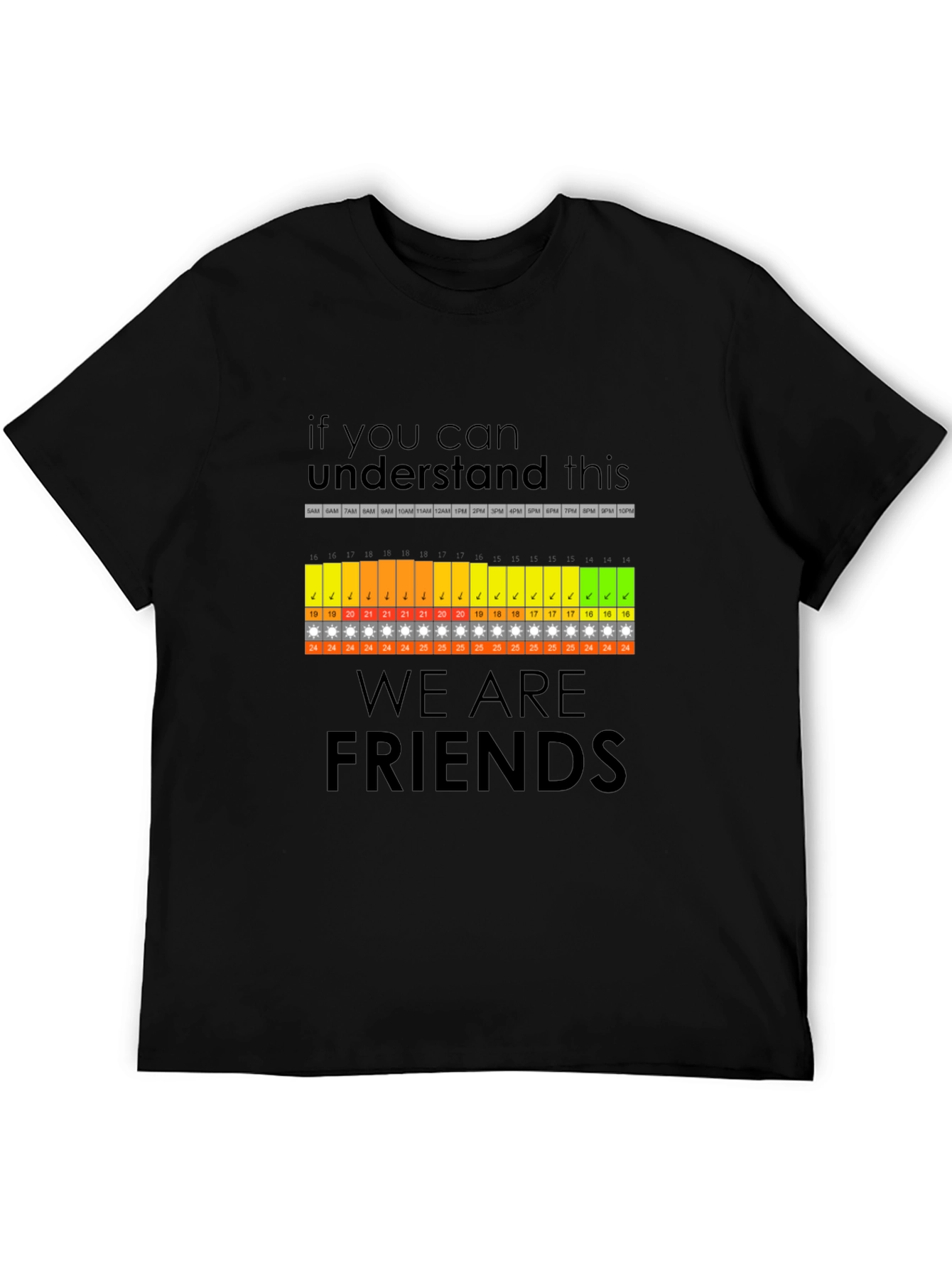 Funny Are We Friends? Daily Schedule T-Shirt