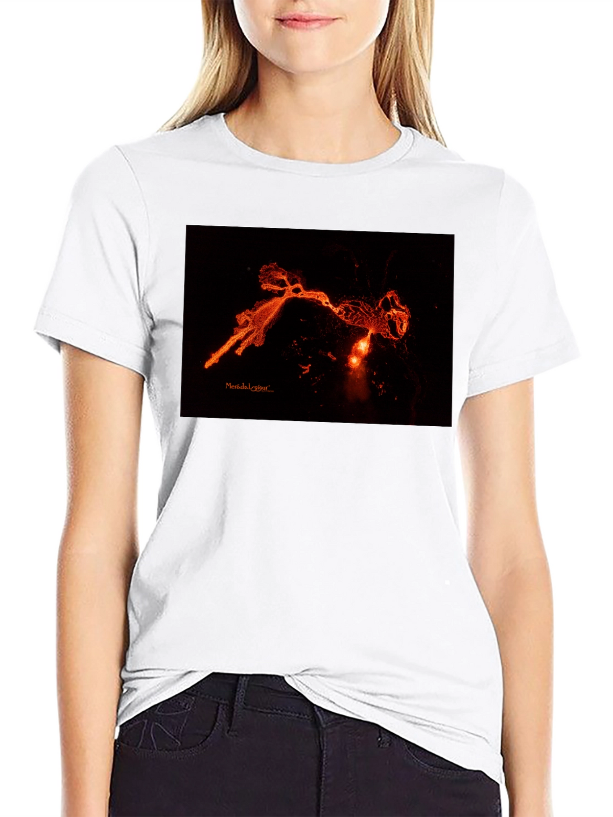 Abstract Graphic Print Black T-Shirt