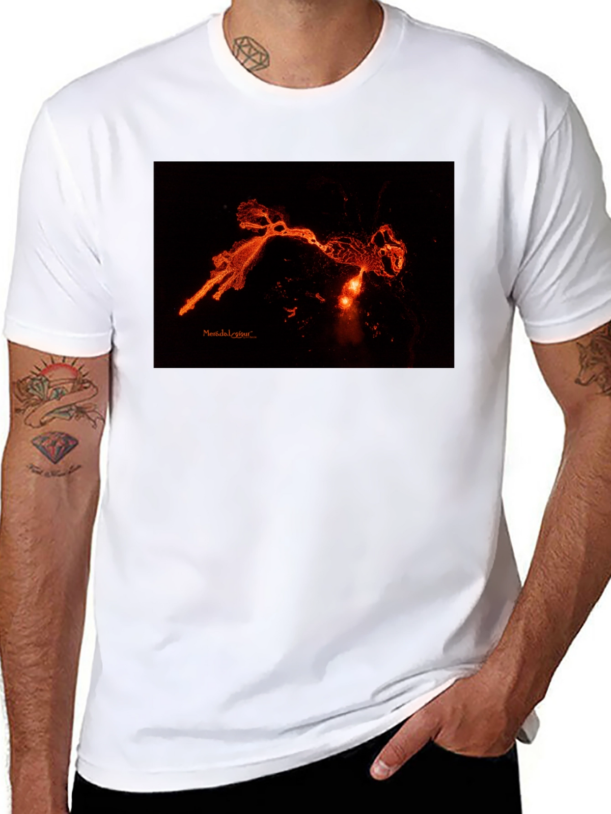 Abstract Graphic Print Black T-Shirt