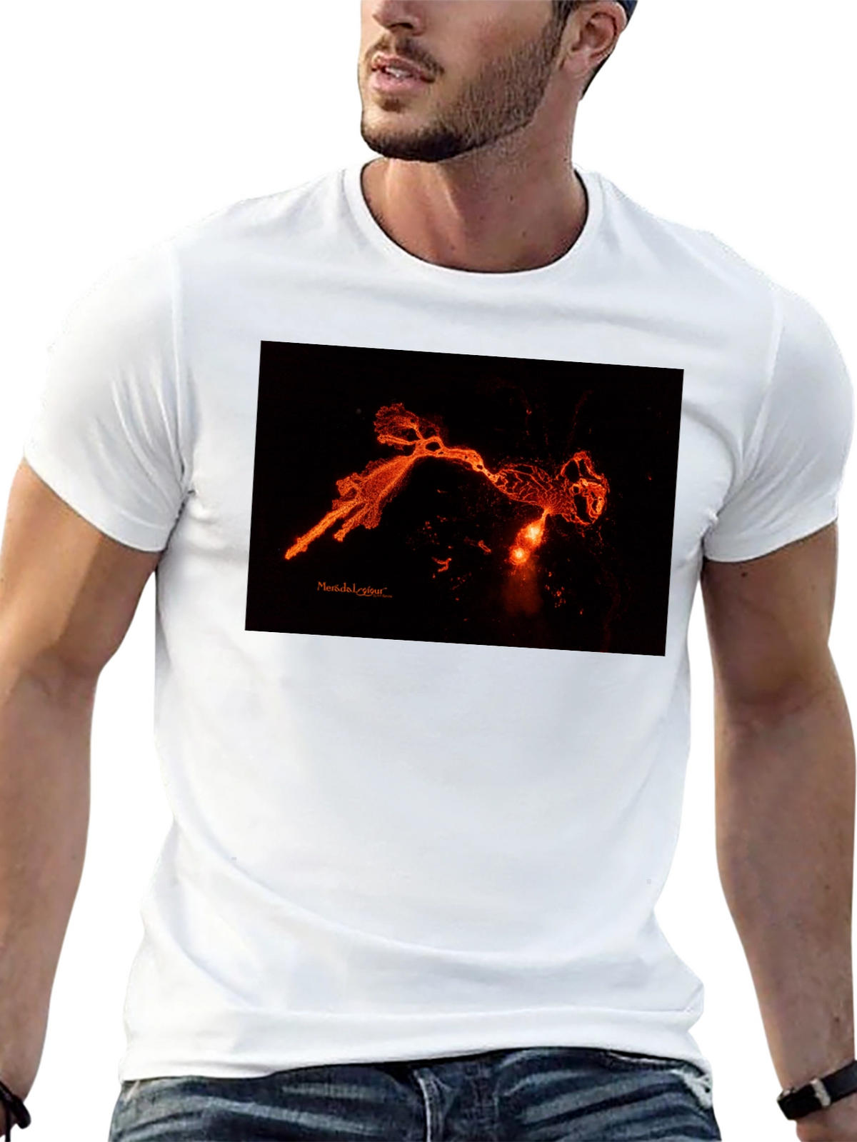 Abstract Graphic Print Black T-Shirt