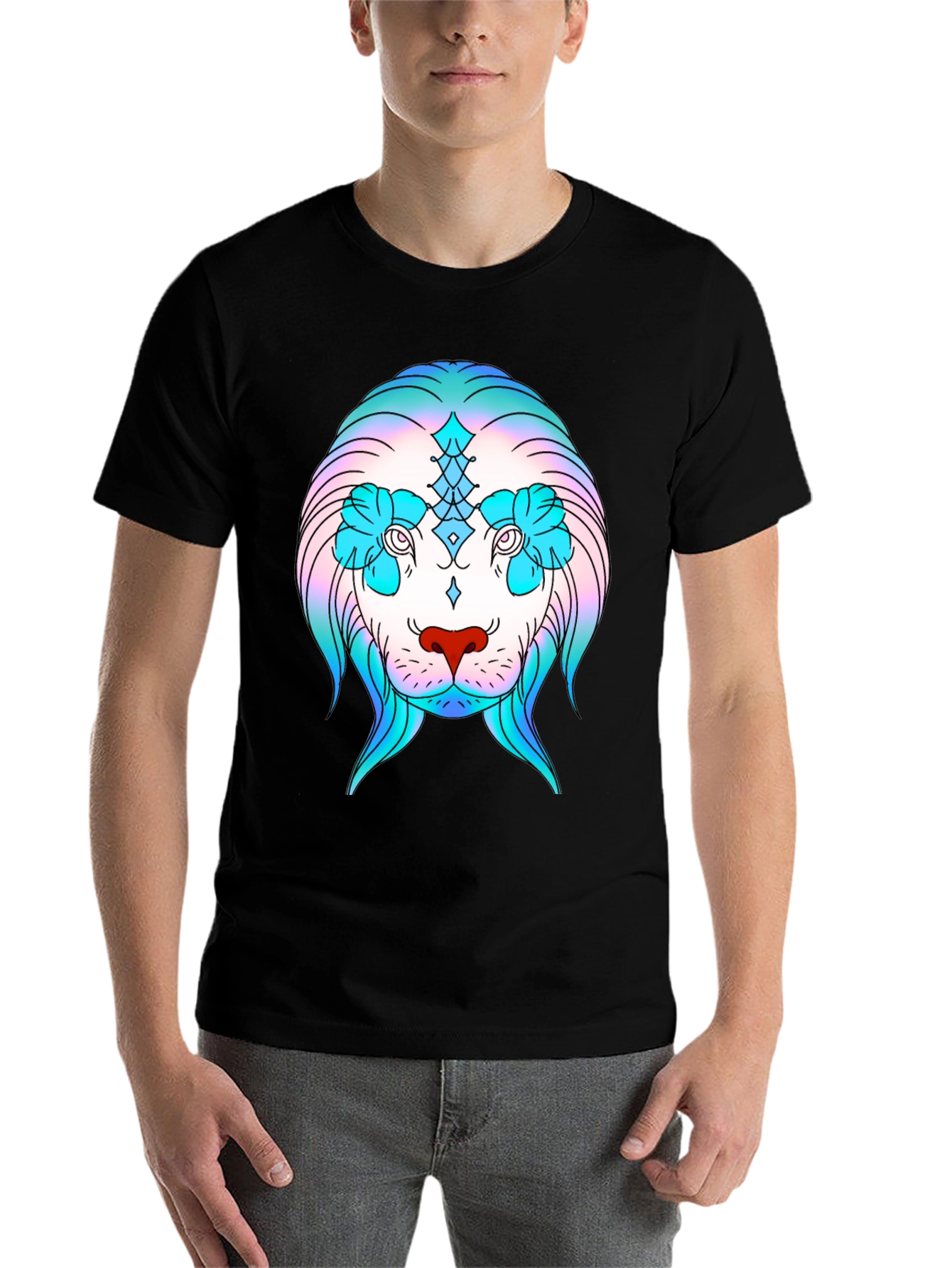 Lion Graphic Print T-Shirt