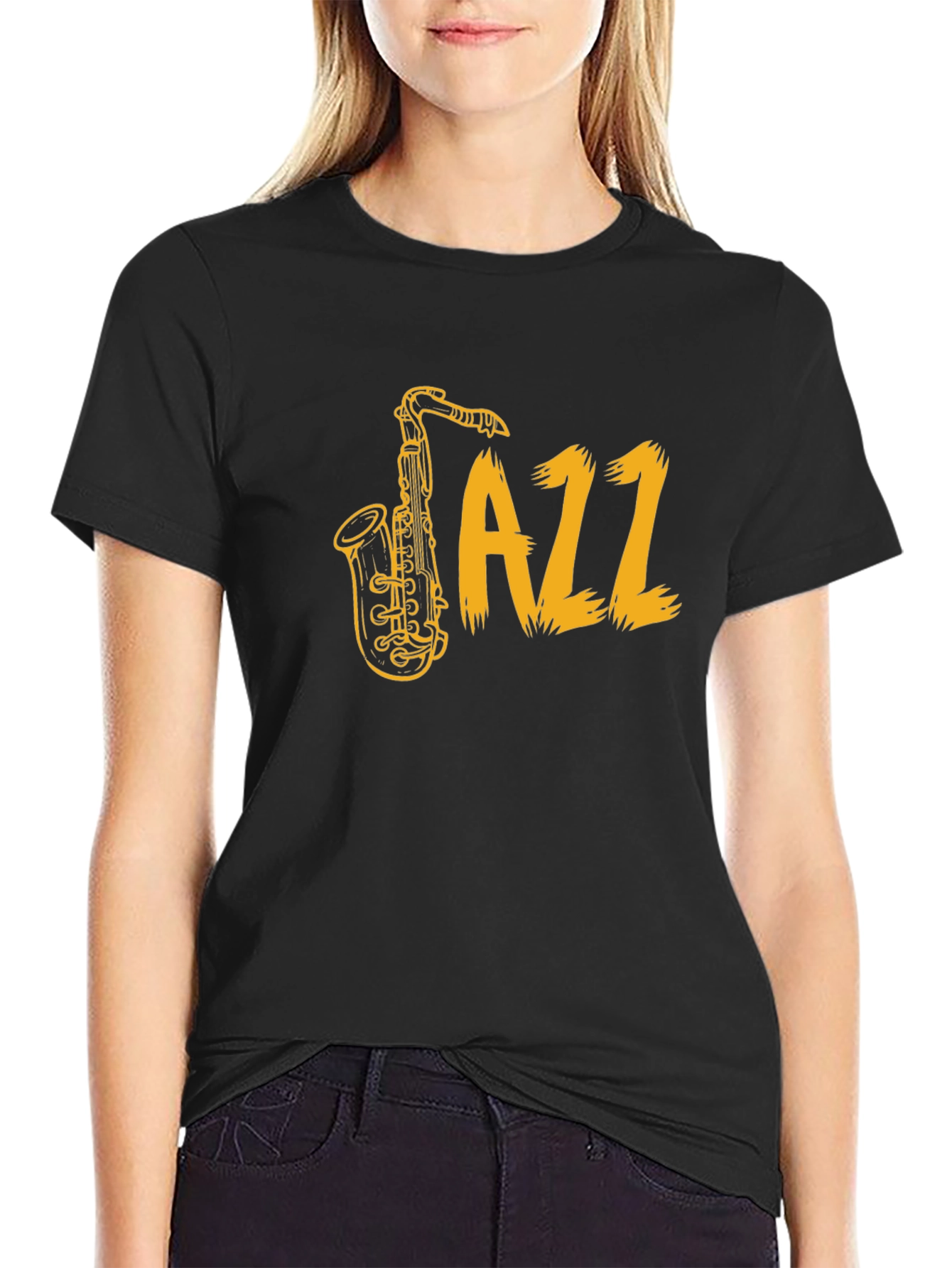 Jazz Saxophone Graphic T-Shirt - Classic Music Tee