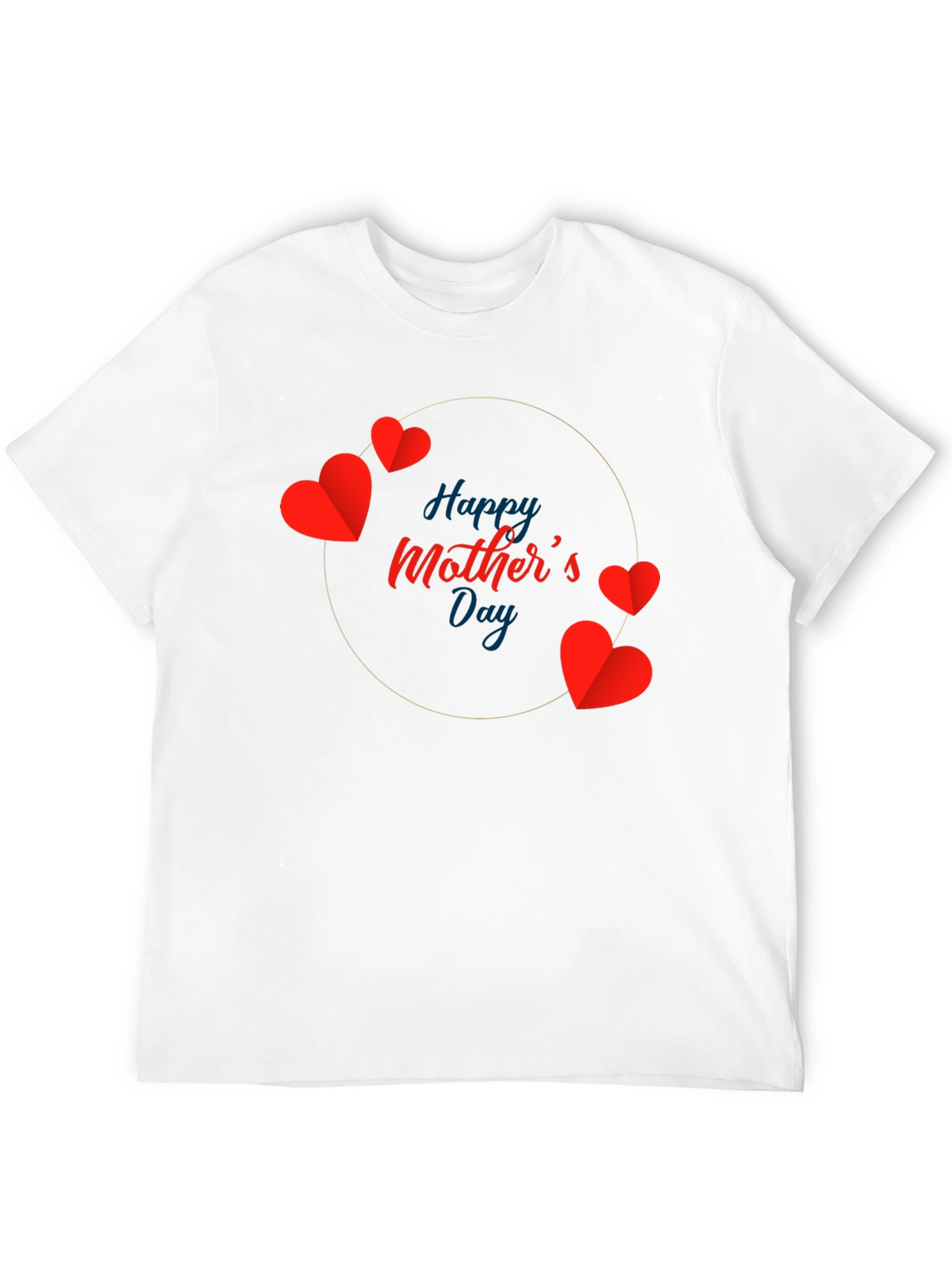Happy Mothers Day Heart T-Shirt - Black
