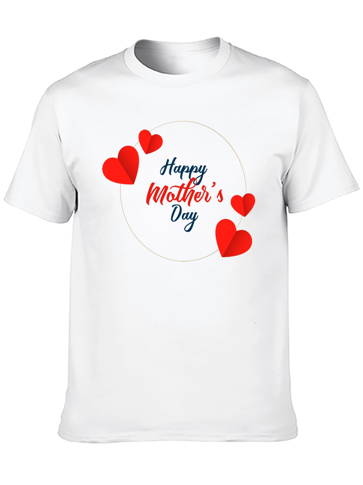 Happy Mothers Day Heart T-Shirt - Black