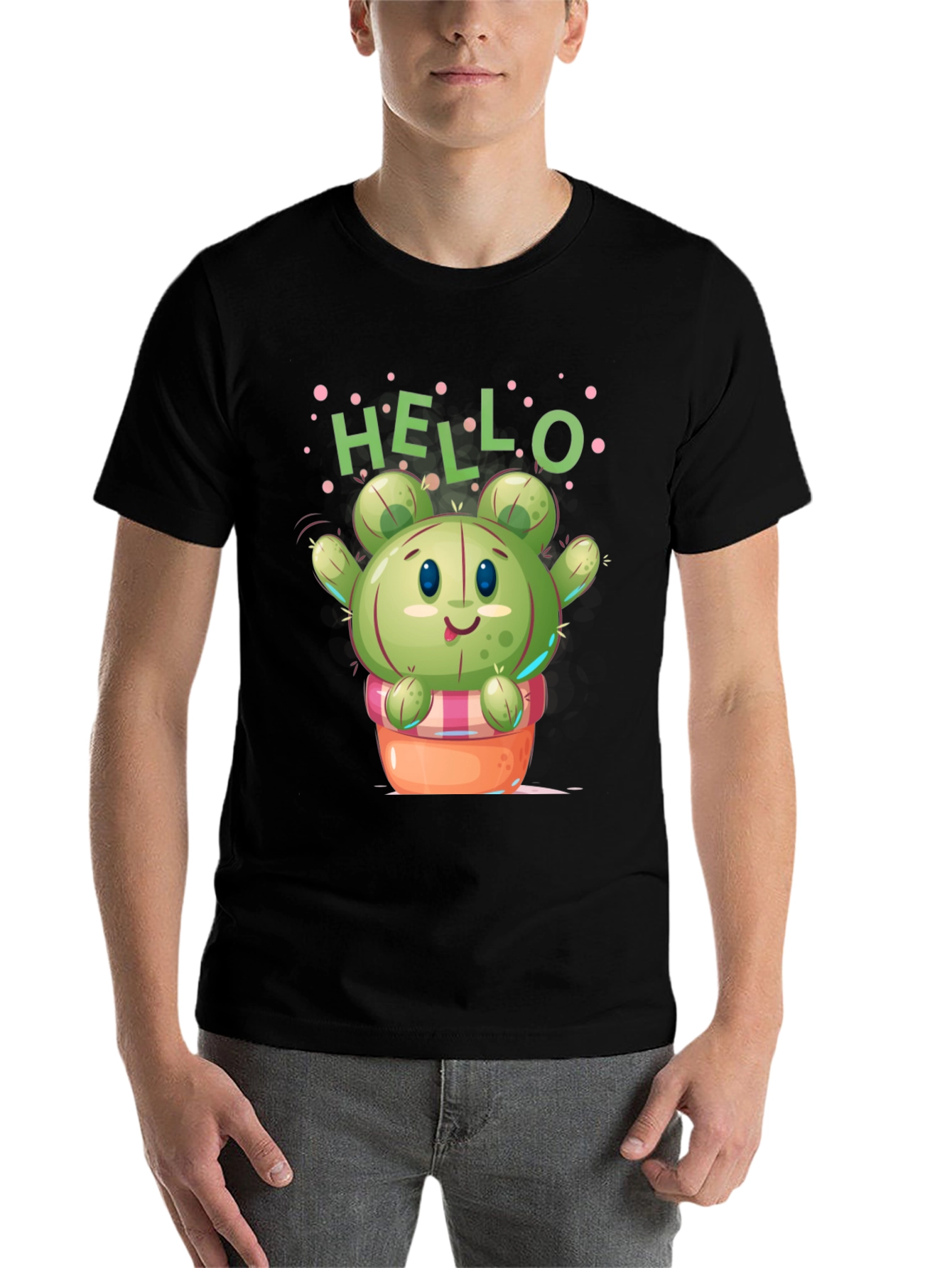 Cute Cactus T-Shirt - Hello Design