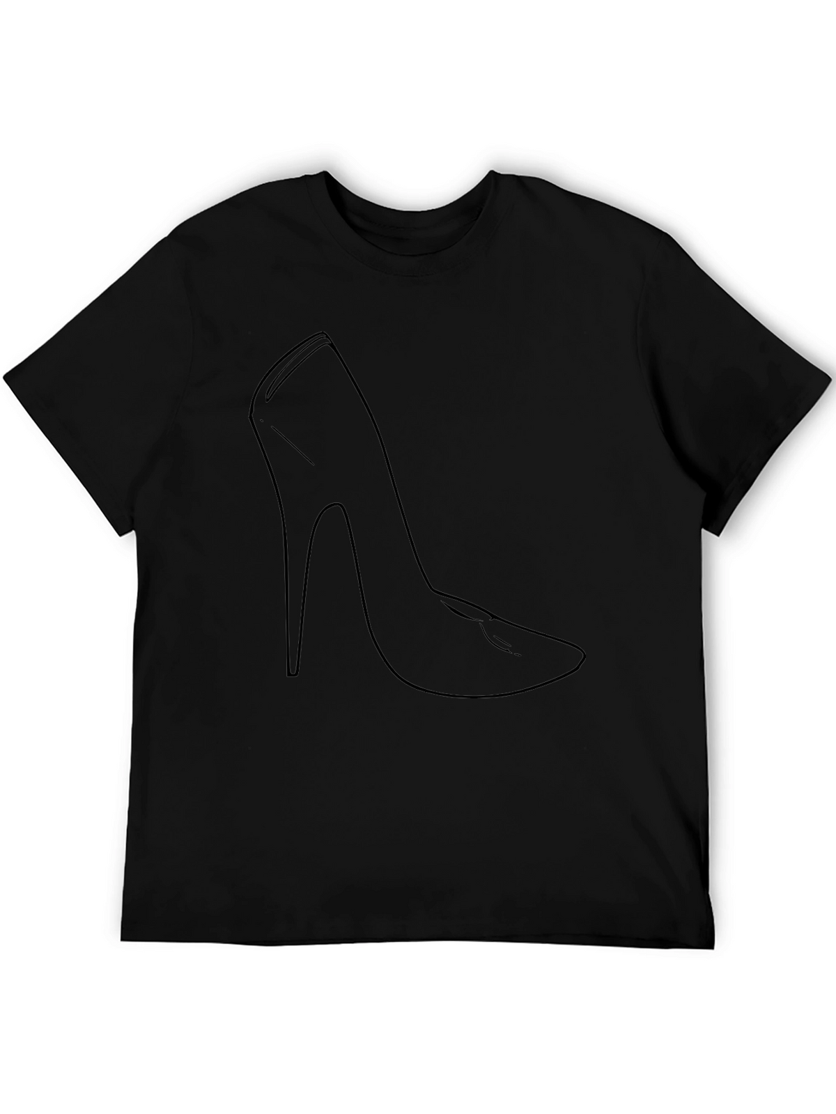 High Heel Outline Black T-Shirt