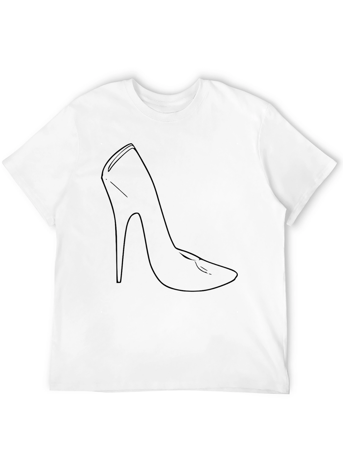 High Heel Outline Black T-Shirt